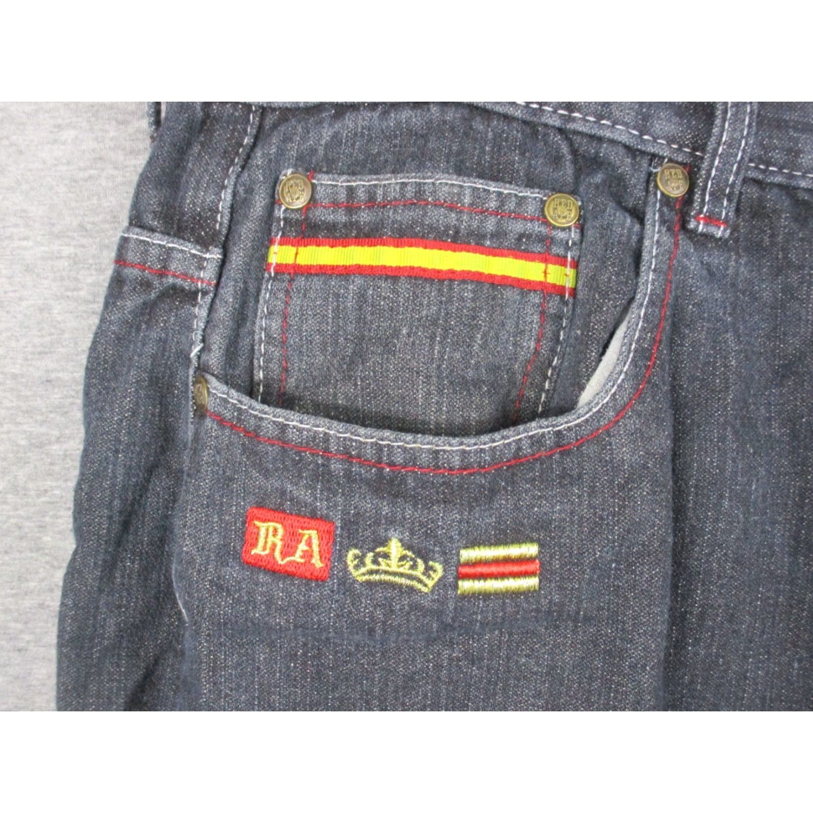 Vintage VINTAGE Red Ape Baggy Jeans 36 Dark Grey Embroidered 90s Grunge Hip Hop RARE Mens Jeans Size US 36 / EU 52 - 3 Thumbnail
