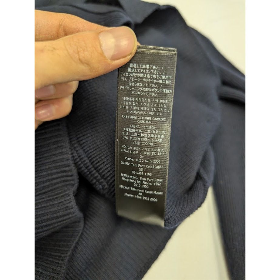 Tom Ford o1rshd1 Knitwear Button Sweater in Navy Size US L / EU 52-54 / 3 - 21 Thumbnail