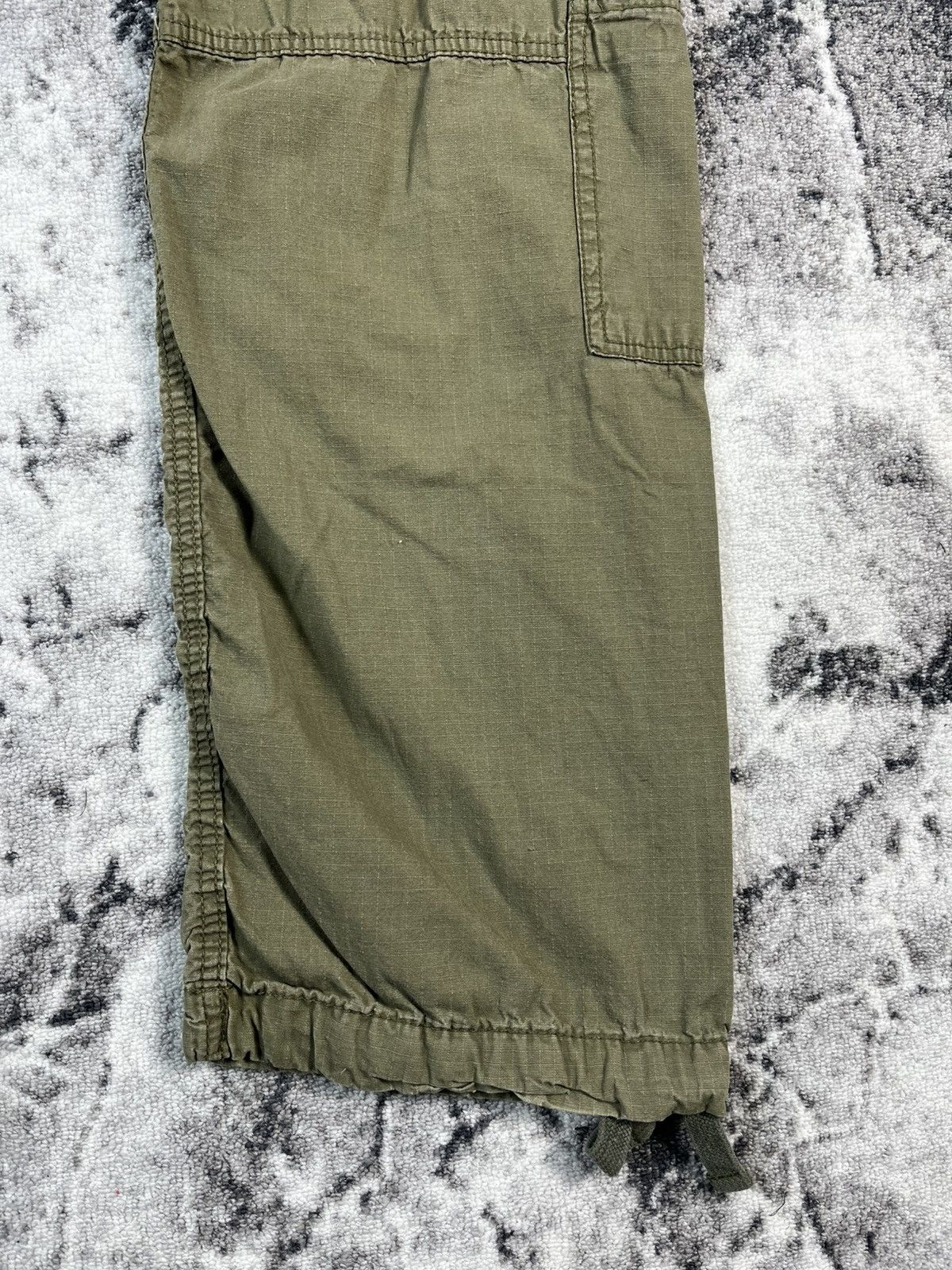 Vintage Olive Cargo Pants Multi Pocket Military Style Wide Size US 34 / EU 50 - 13 Thumbnail