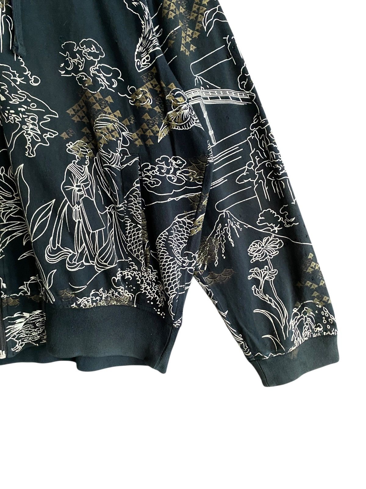 LRG Rare Design Vintage Brand LRG Full Print Zipper Hoodie 2000s Size US L / EU 52-54 / 3 - 6 Thumbnail
