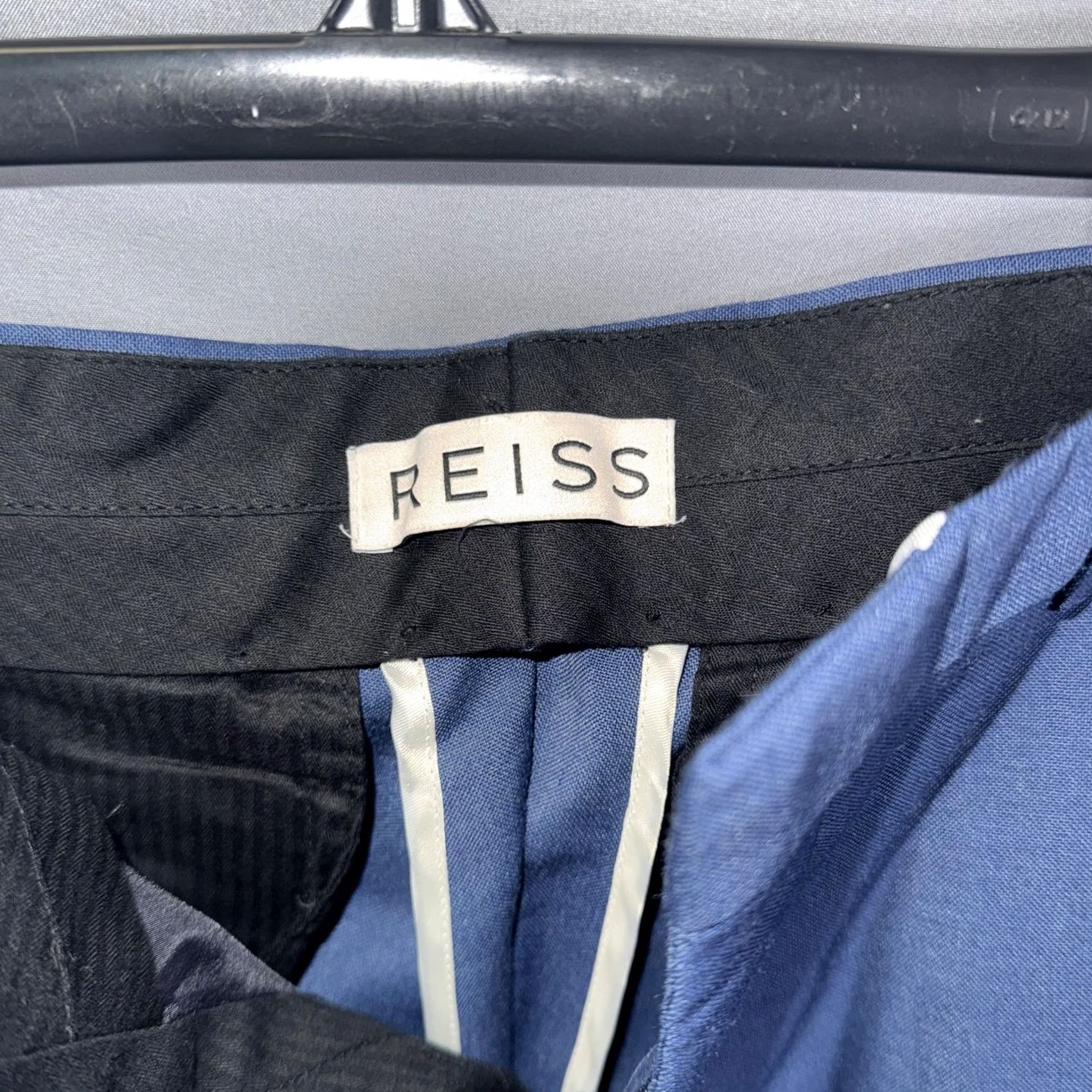 Reiss VINTAGE REISS Dress Pants Mens 30 Blue Garth Flat Front Zip Fly Tailored Trousers Office Size US 30 / EU 46 - 5 Thumbnail