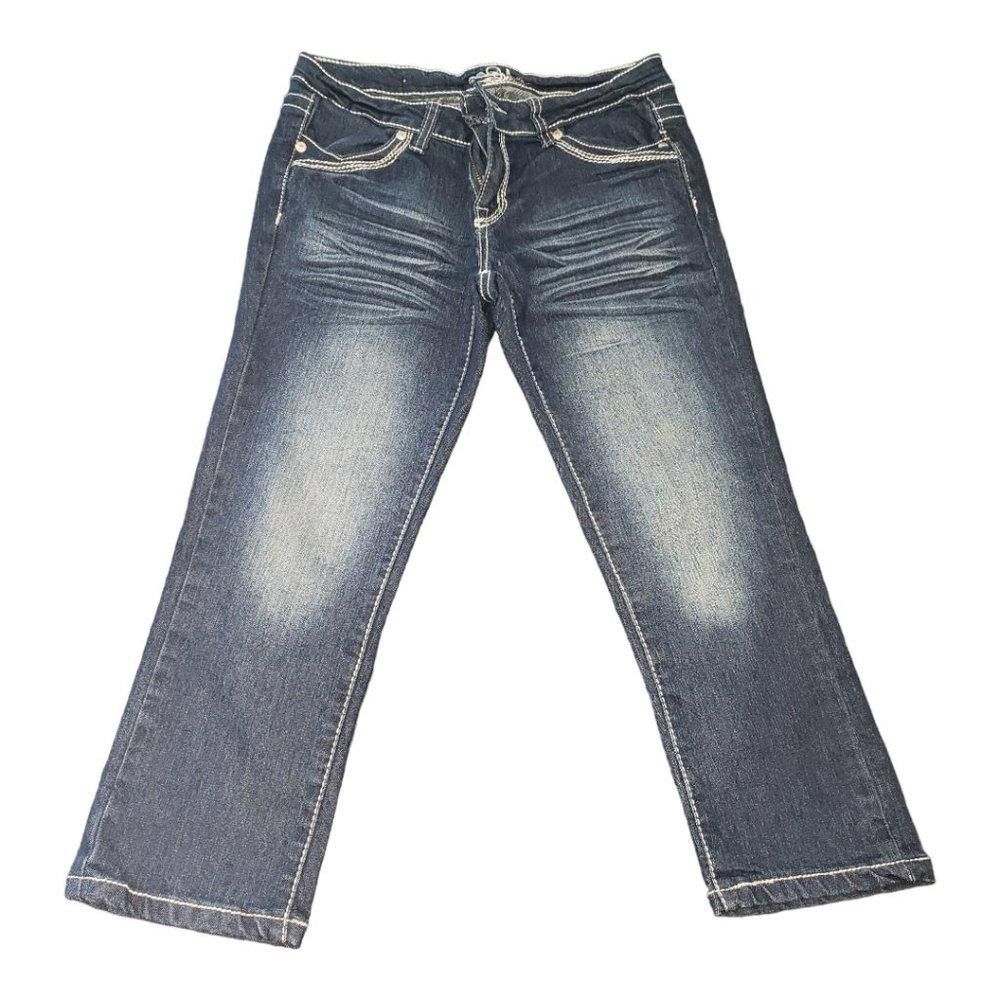 Designer CT145 Do Denim Knee Length Jeans Size 3 Size 30" / US 8 / IT 44 - 1 Thumbnail