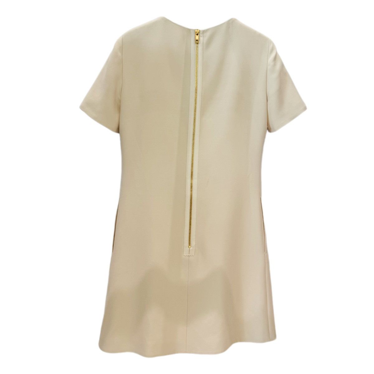 Gucci Gucci Off-white Pleated Silk Short Sleeve Dress K26WX Size XS / US 0-2 / IT 36-38 - 2 Thumbnail