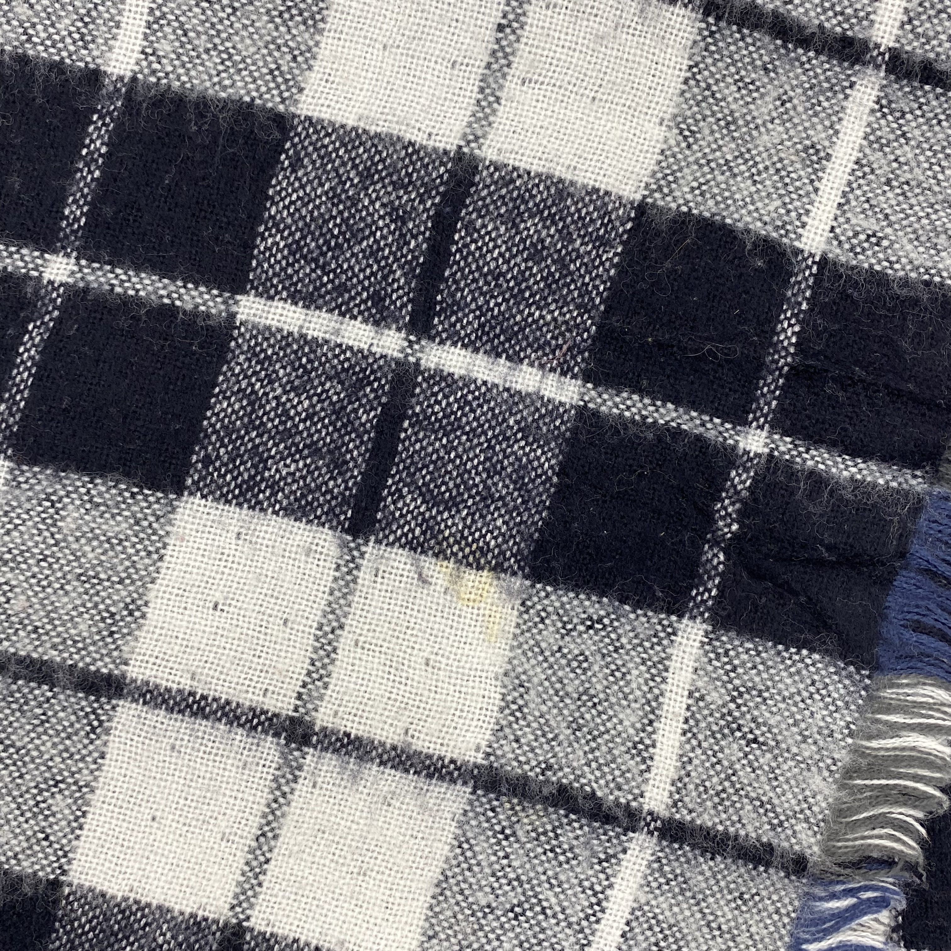 Japanese Brand Vintage PPFM Peyton Place Scarf Muffler Plaid Wool Scarves Size ONE SIZE - 7 Thumbnail