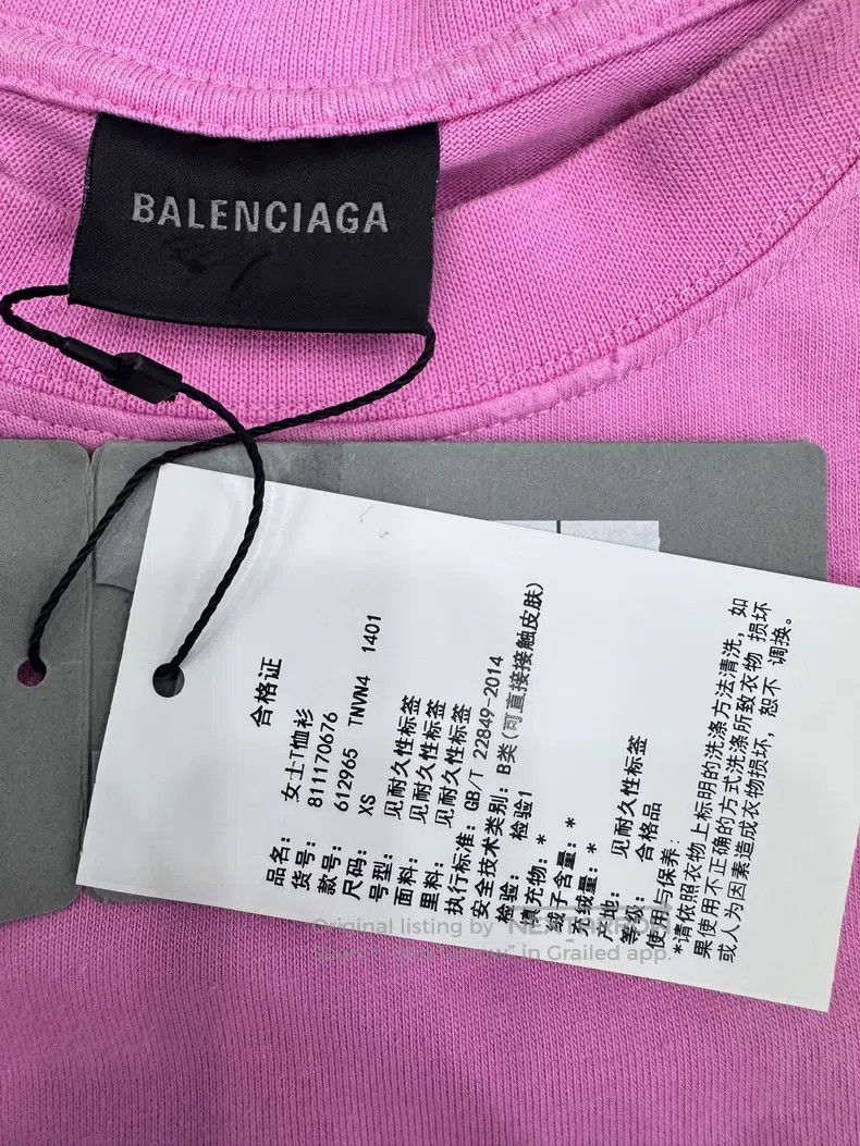 Balenciaga Balenciaga Pink Double B Splatter Graffiti Short Sleeve Size US XS / EU 42 / 0 - 7 Thumbnail