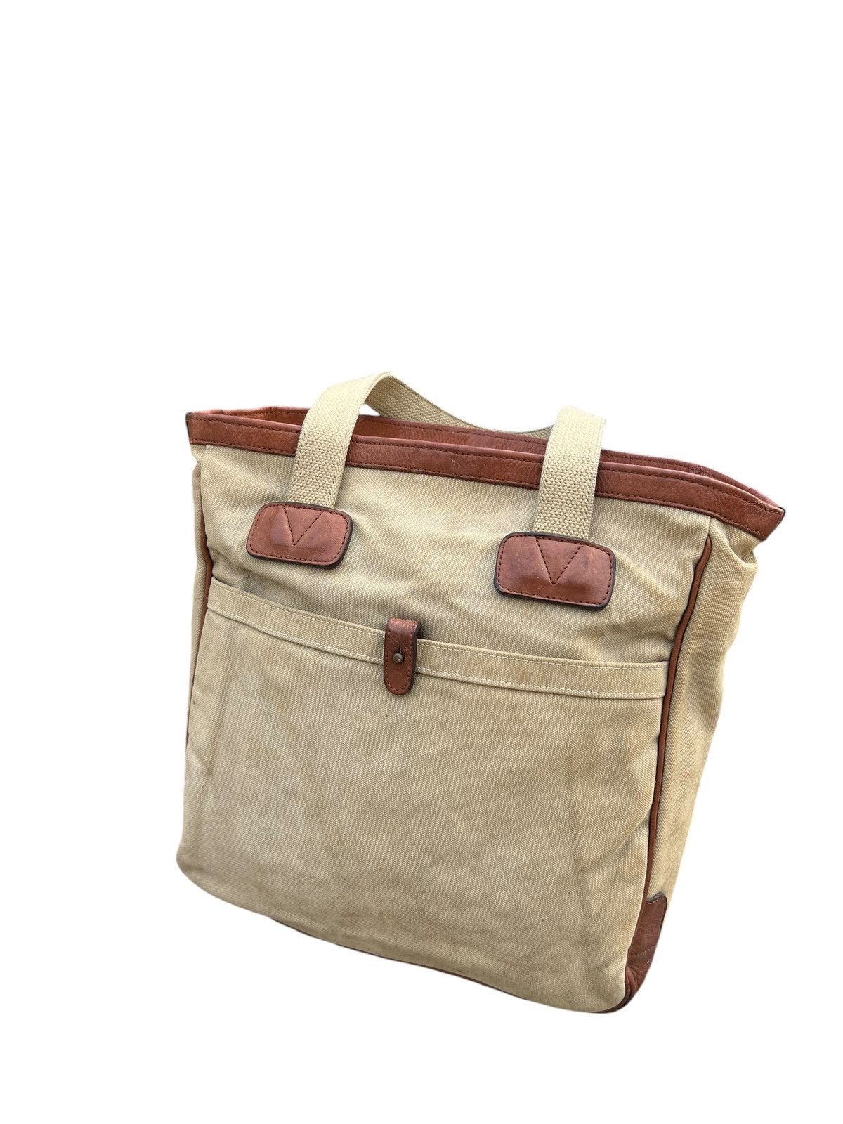 Leather Vintage Silver Lake Club Japan Dirty Muddy Canvas Tote Bag Size ONE SIZE - 17 Thumbnail