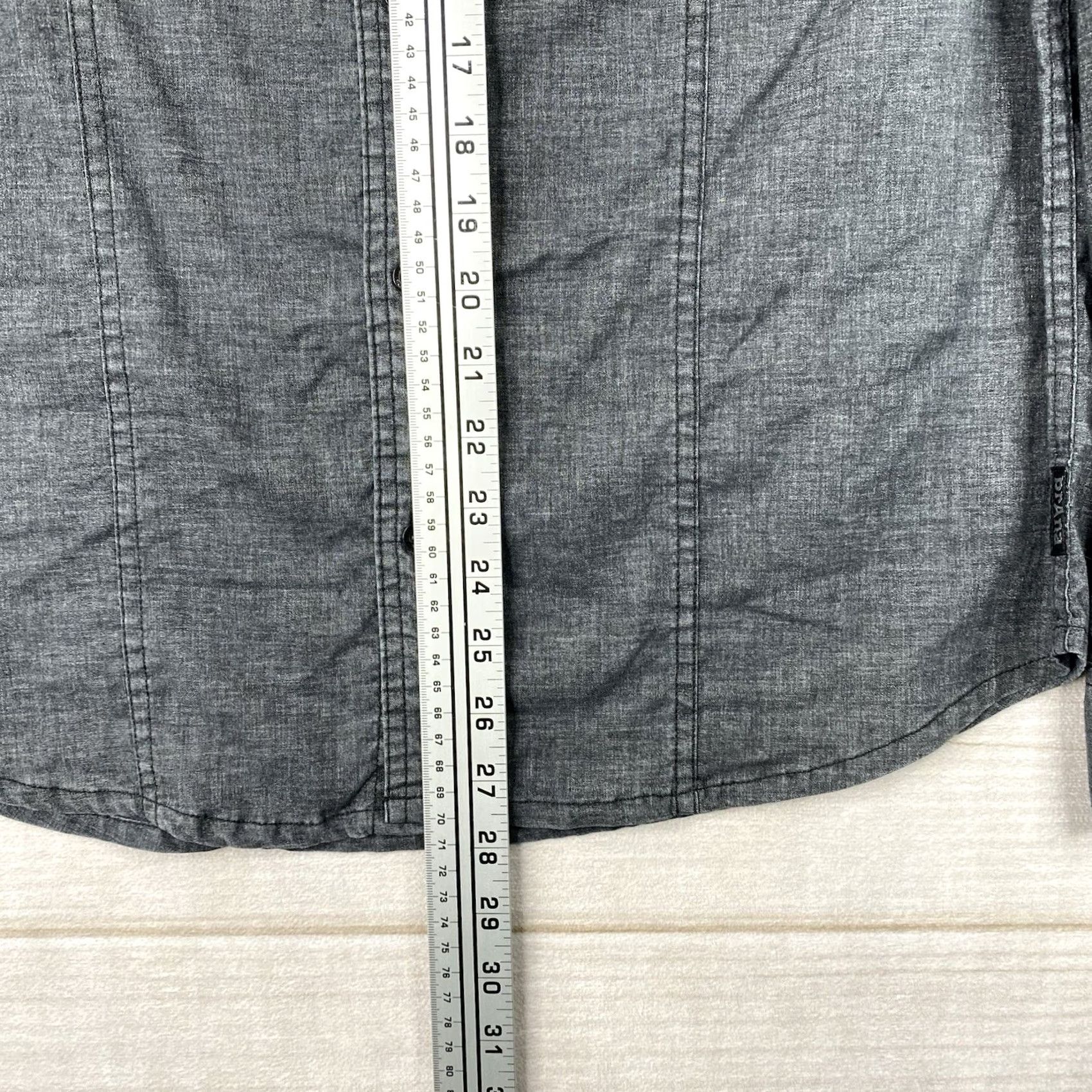 Prana Prana Shirt Mens S Gray Long Sleeve Button Up Hemp Blend Hiking Outdoors Pockets Size US S / EU 44-46 / 1 - 7 Thumbnail
