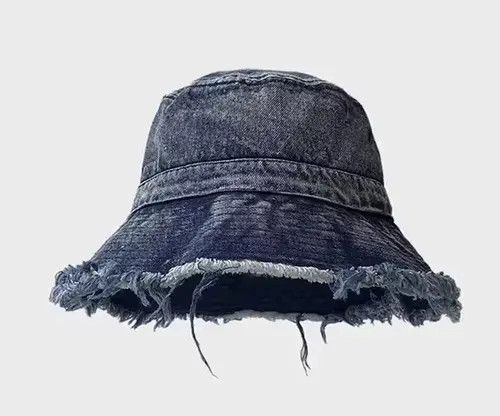 Japanese Brand Utility grunge washed denim frayed bucket hat Size ONE SIZE - 3 Thumbnail