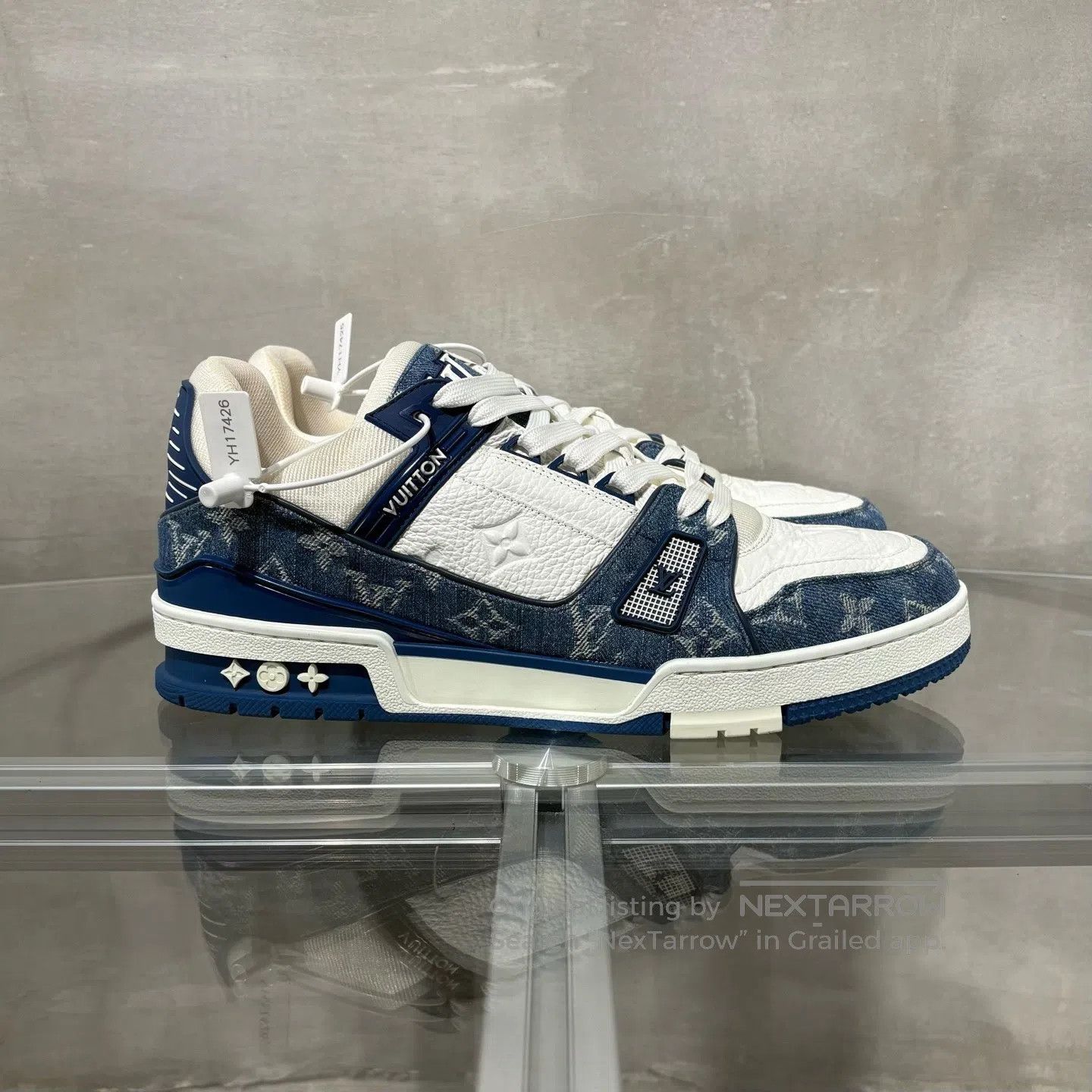 Louis Vuitton Louis Vuitton Rainer White Blue Jeans boardshoes Size US 9 / EU 42 - 4 Thumbnail