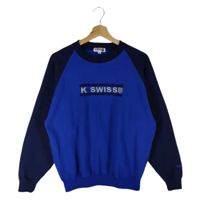 K Swiss Vintage K.Swiss Spell Out Embroidery Sweatshirt Pullover Grailed