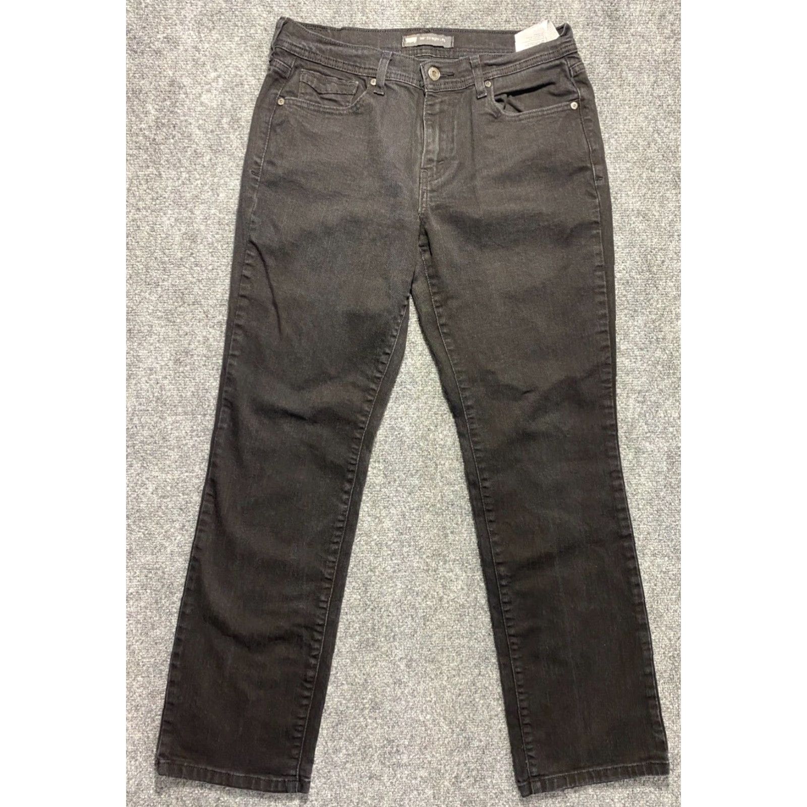 Levi's Levi's Jeans 505 Straight Men's? Women's 10 M Black Stretch Mid Rise Denim 5-Pocket Regular Inseam 30 - Levi's 505 Size 30" / US 8 / IT 44 - 2 Thumbnail