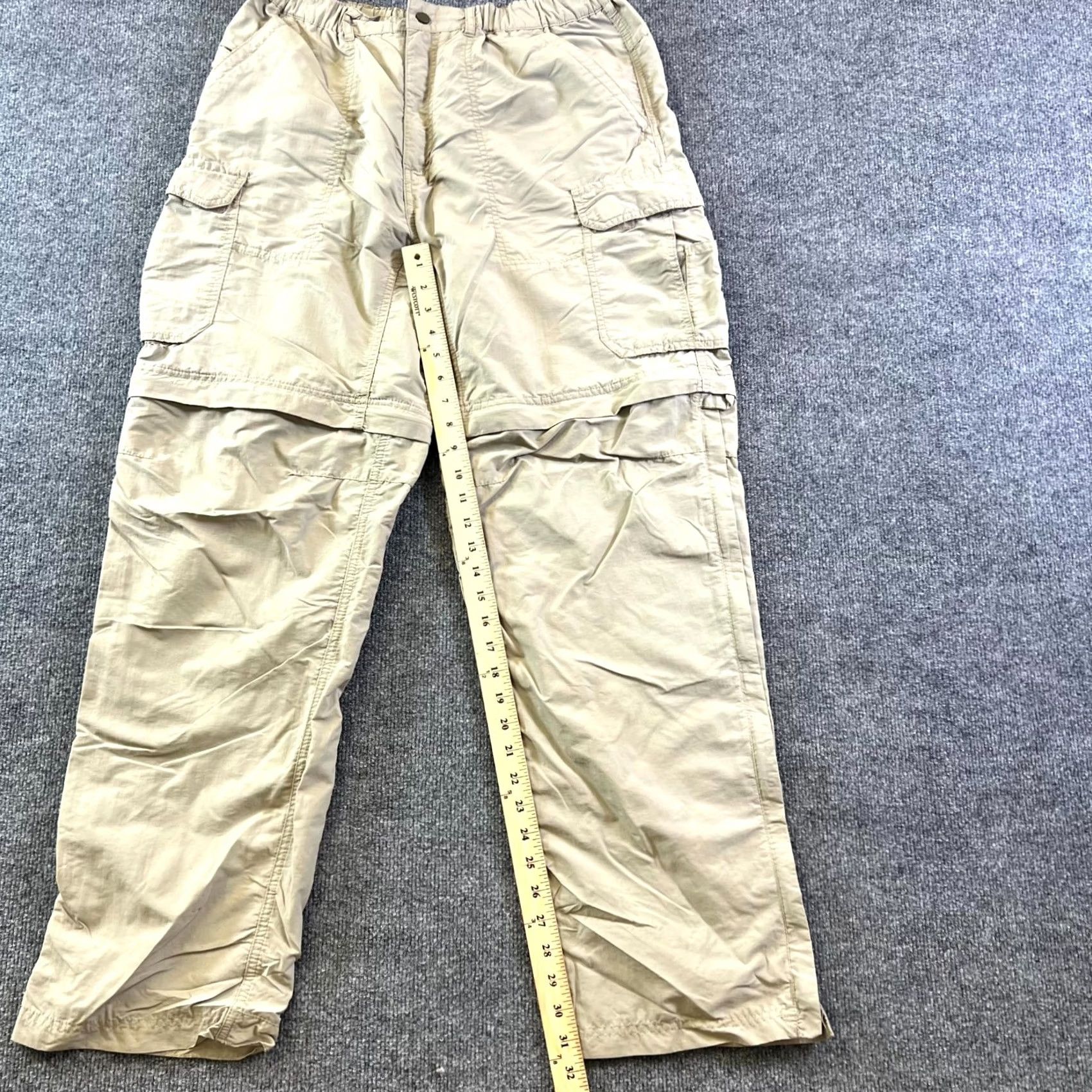 Vintage REI Pants Mens Large 34L Khaki Convertible Utility Cargo Pockets Hiking Camping Size US 33 - 4 Thumbnail