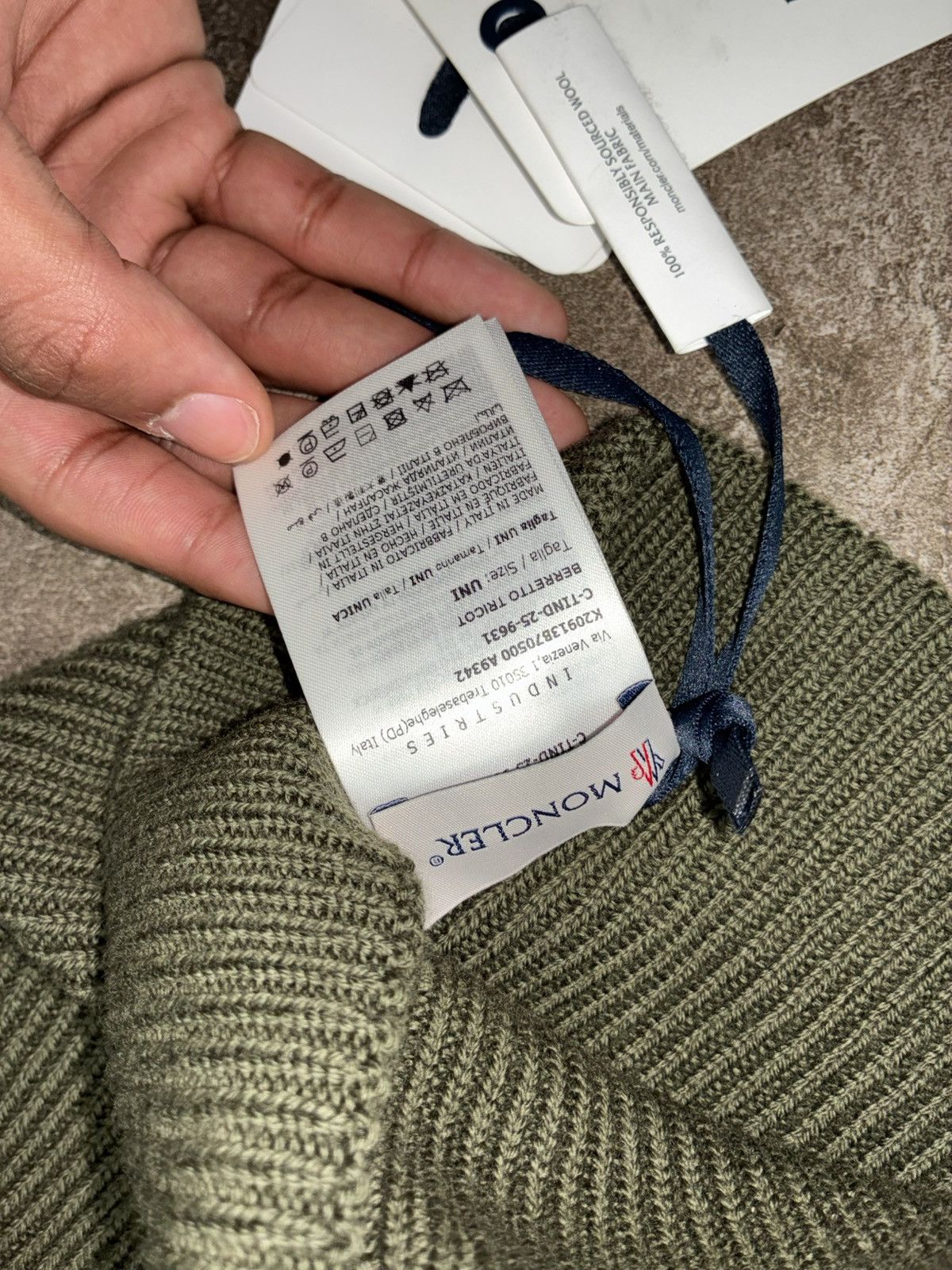 Moncler Moncler Olive Adjustable Knit Beanie Size ONE SIZE - 5 Thumbnail