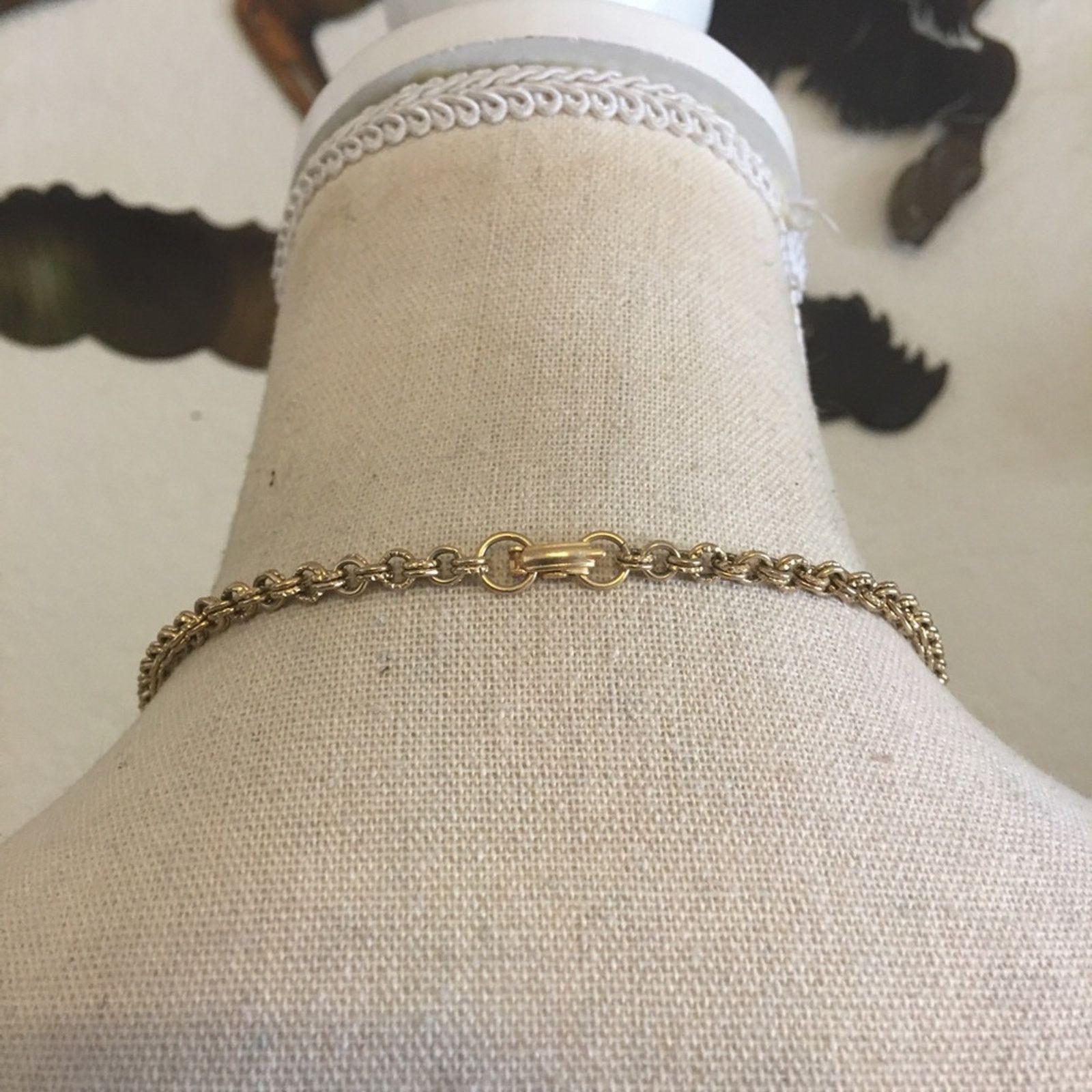 Vintage Vintage 70s monogram pendant on chain necklace Size ONE SIZE - 4 Thumbnail