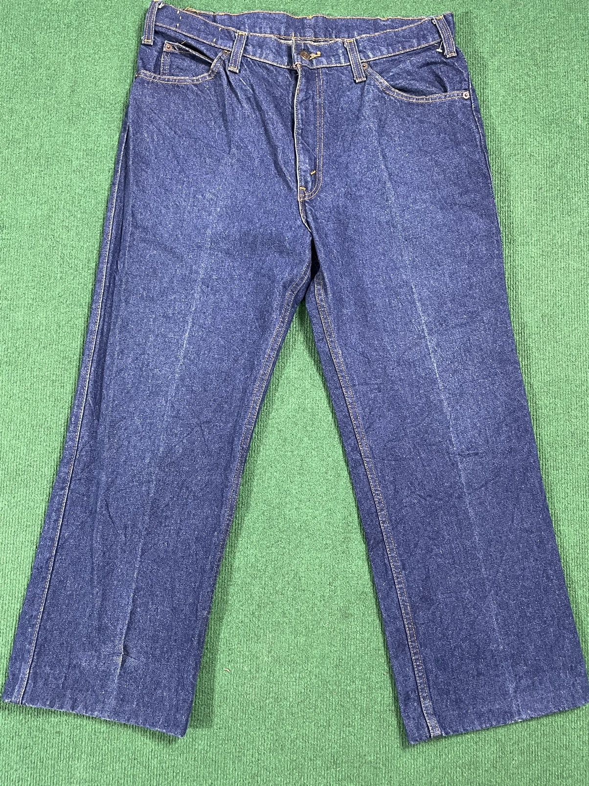 Levi's Levis Vintage 70s With Leather Patch & Tag Wide Leg Size US 35 - 2 Thumbnail