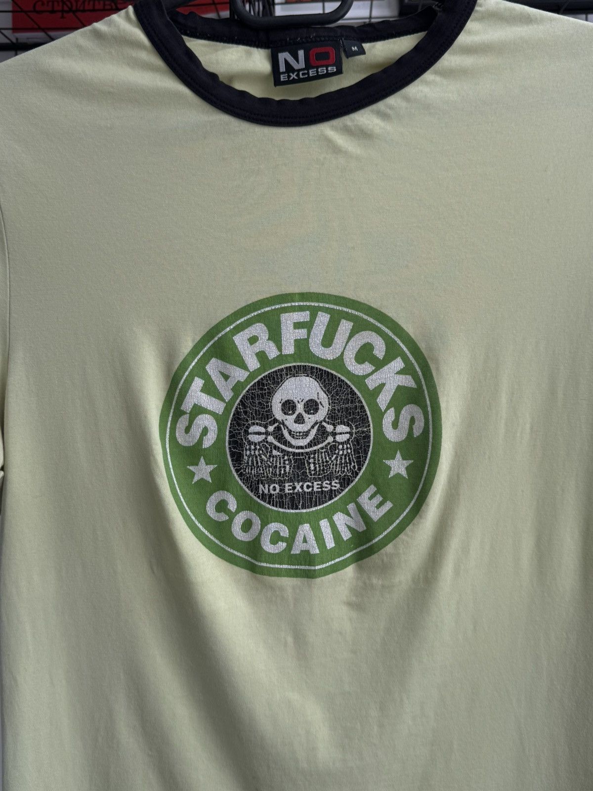 Vintage Vintage Starfucks Cocaine Funny Starbucks T-shirt Size M / US 6-8 / IT 42-44 - 2 Thumbnail