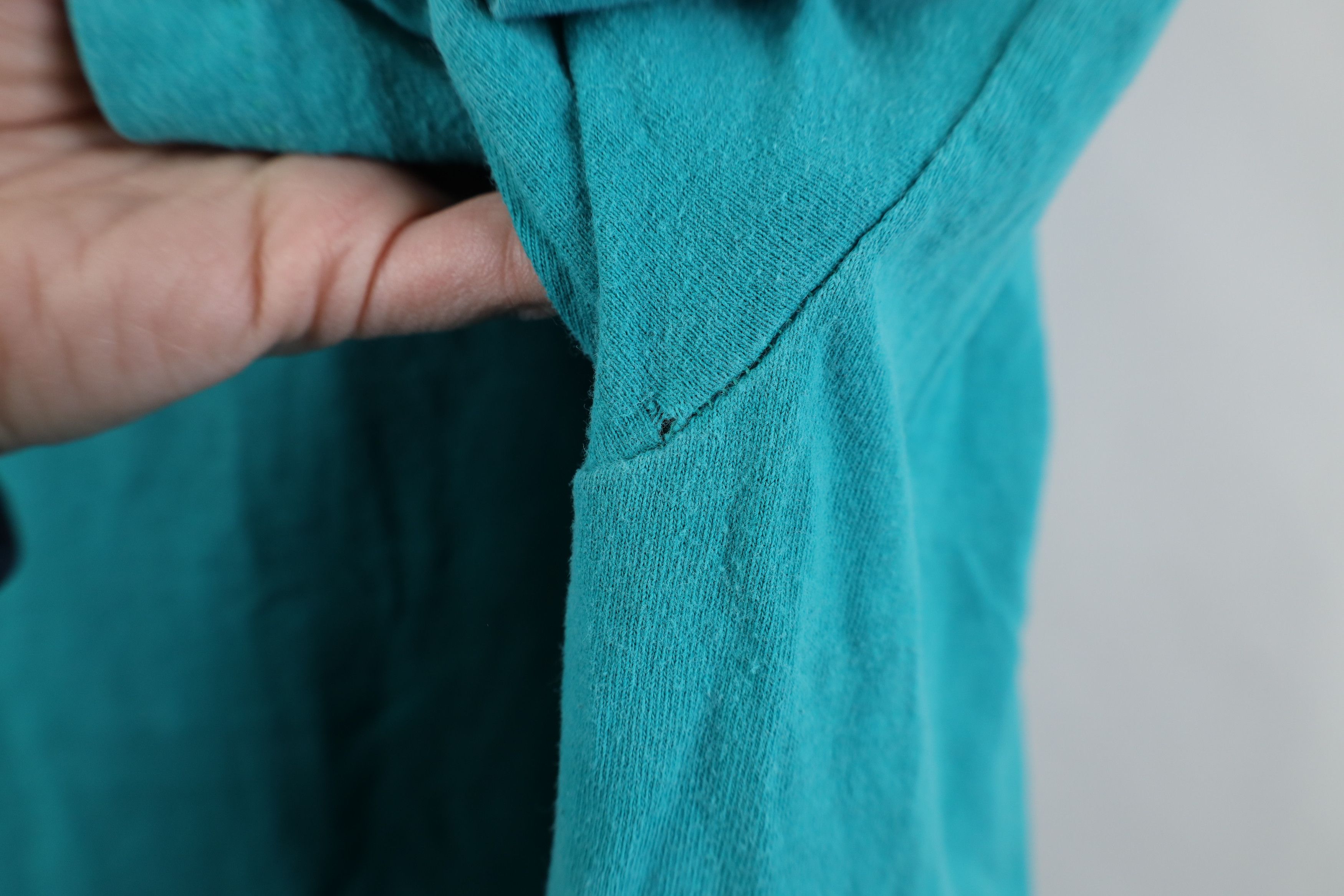 Vintage Vintage 90s Streetwear Short Sleeve T-Shirt Teal Cotton USA Size US XL / EU 56 / 4 - 9 Thumbnail