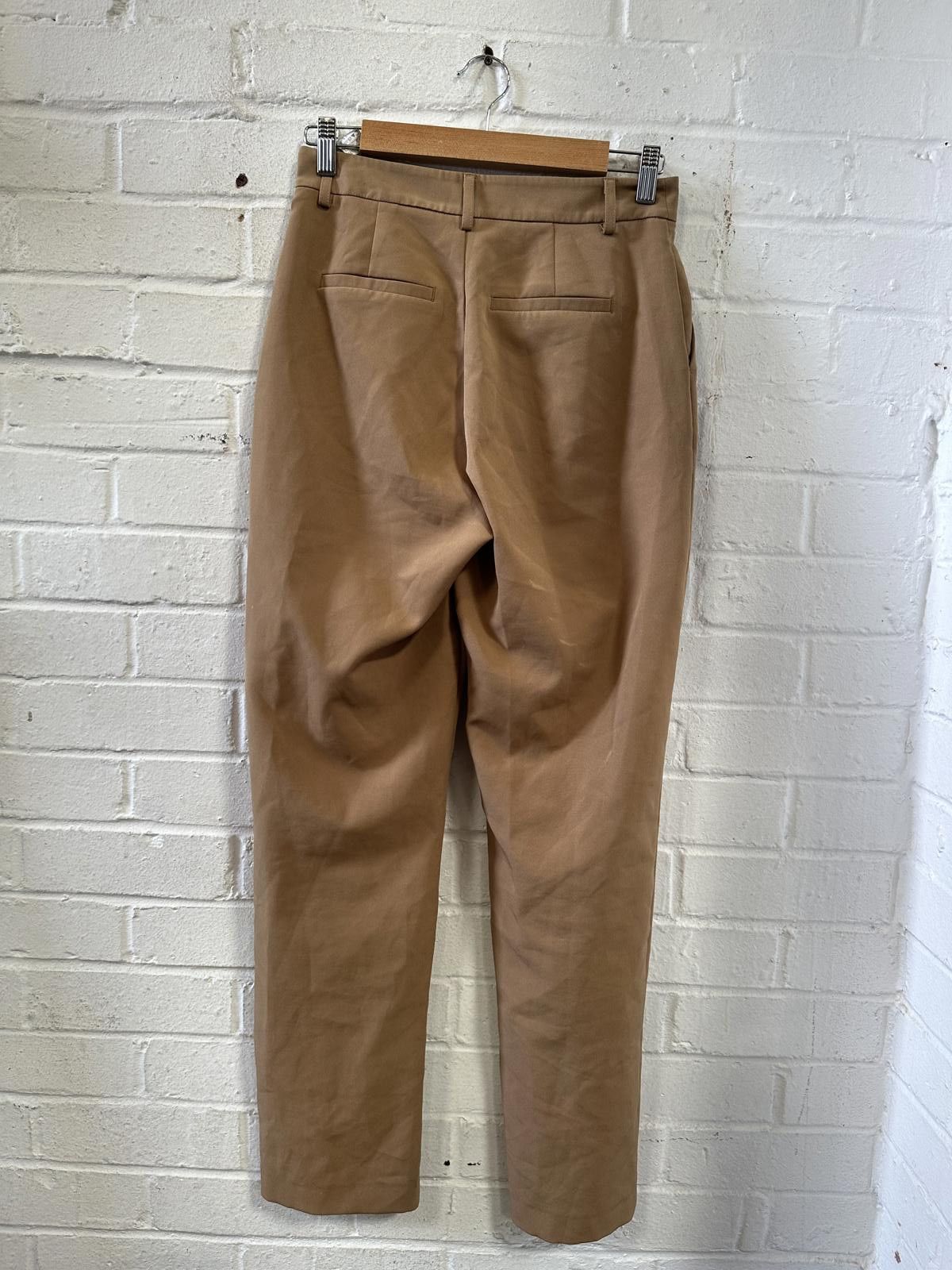 Designer Women's Tan Dress Pants Size 27" / US 4 / IT 40 - 3 Thumbnail