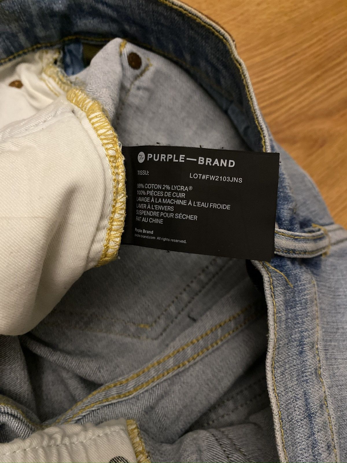 Purple Brand Purple Brand Jeans P0002 Indigo Blowout Size US 31 - 10 Thumbnail