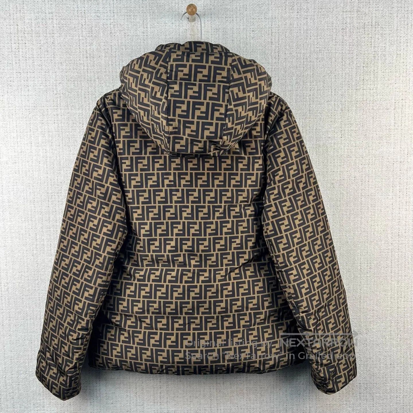 Fendi FENDI Monogram Reversible Hooded Down Jacket. Size US L / EU 52-54 / 3 - 2 Thumbnail