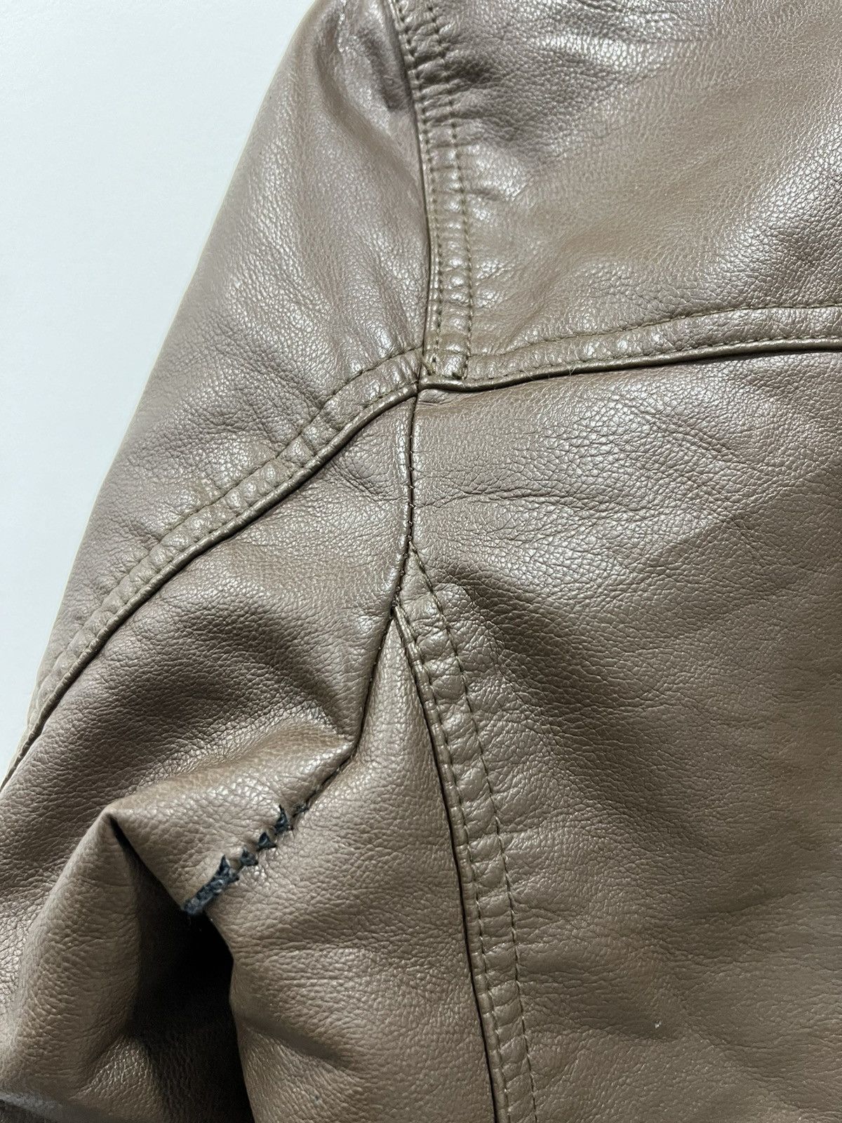 Vintage Vintage Leather Jacket Brown Zip Up Dockers Size US S / EU 44-46 / 1 - 8 Thumbnail