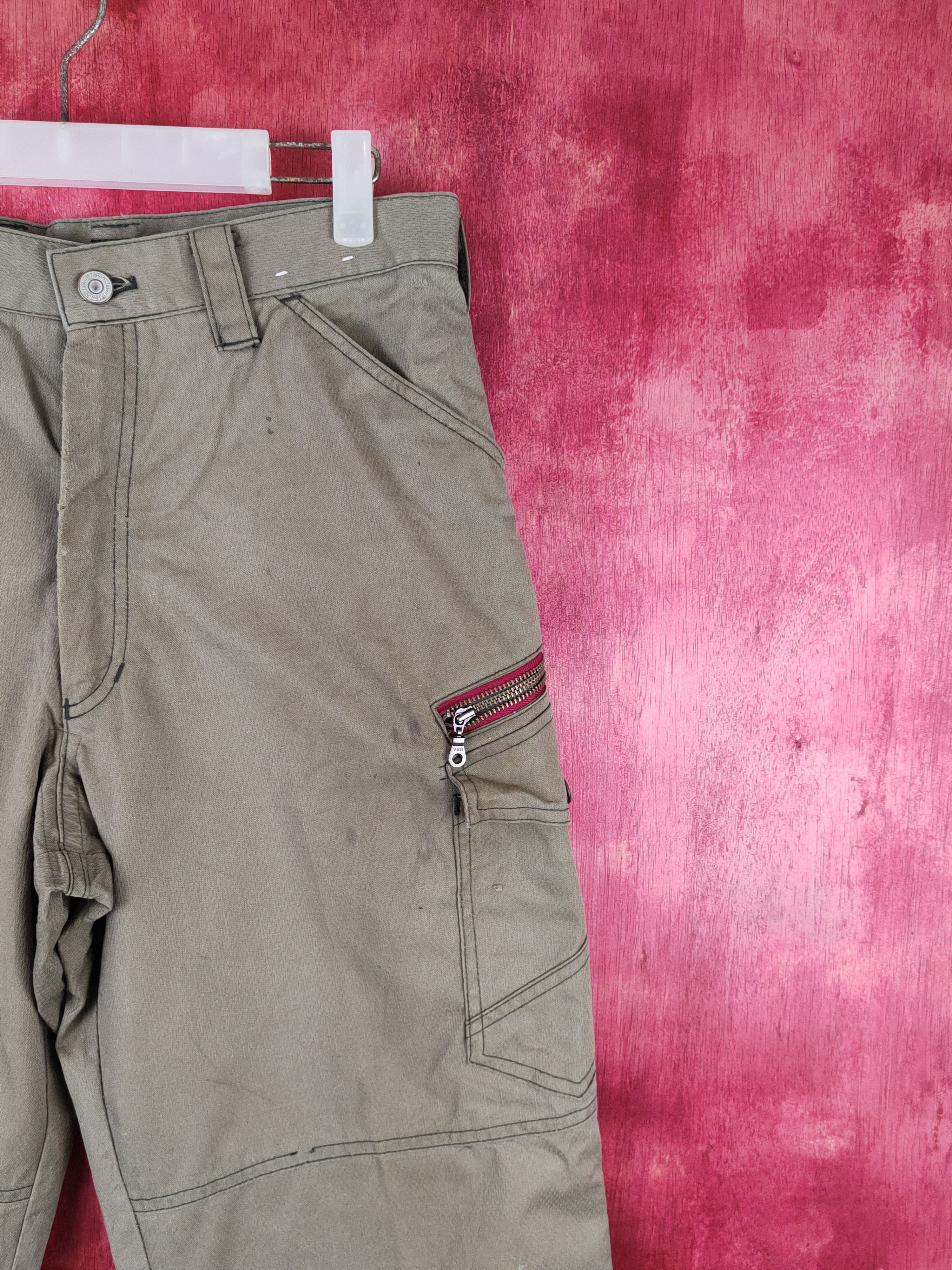 Japanese Brand Jawin Olive Multipocket Tactical Cargo Pants #S1823 Size US 32 / EU 48 - 5 Thumbnail