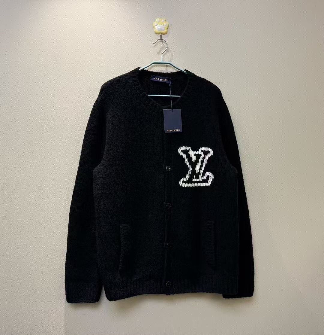 Louis Vuitton Louis Vuitton's latest black NBA knit logo cardigan
