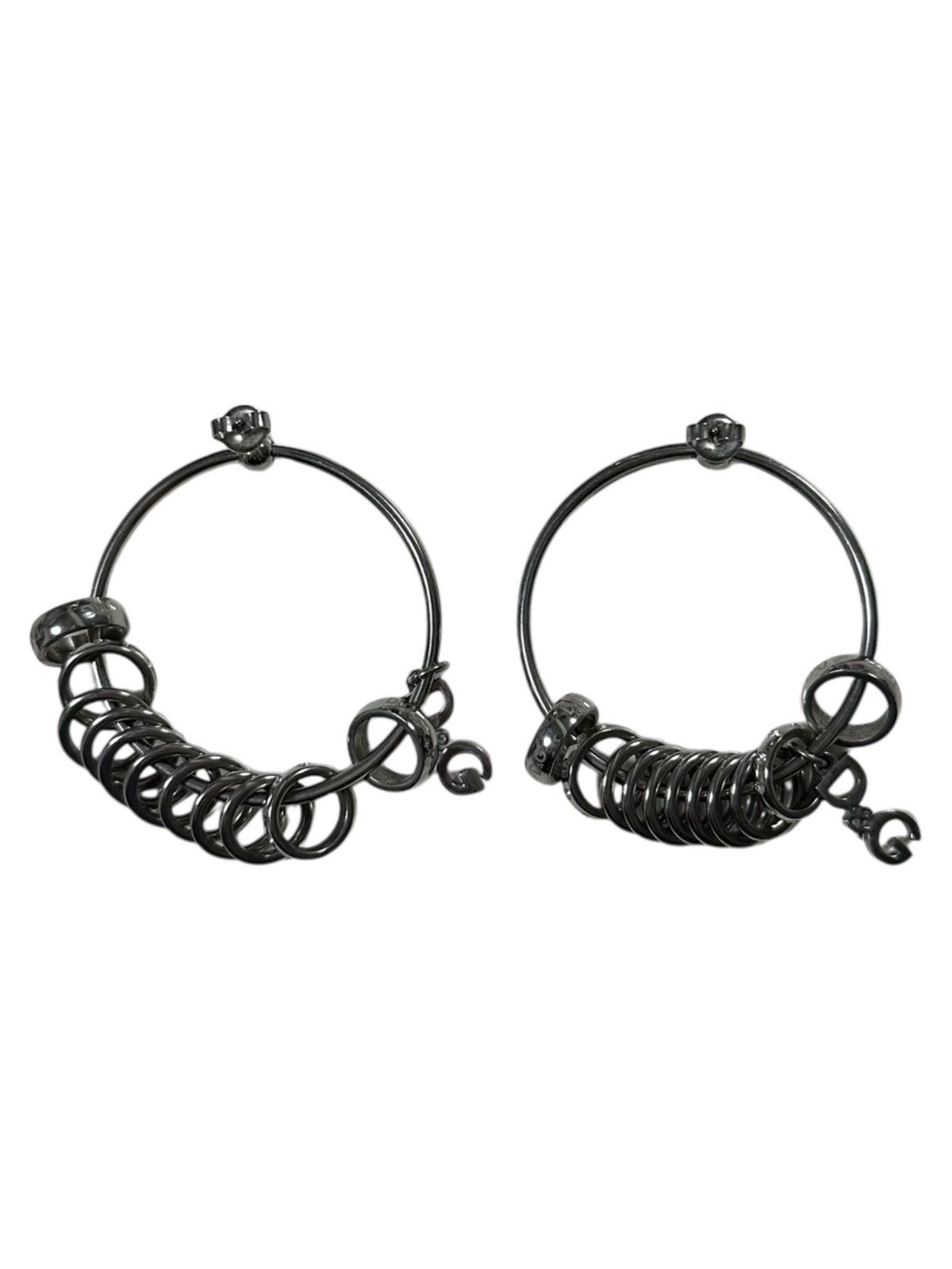 Dolce & Gabbana D&G Vintage Logo Hoop Earrings Size ONE SIZE - 2 Thumbnail