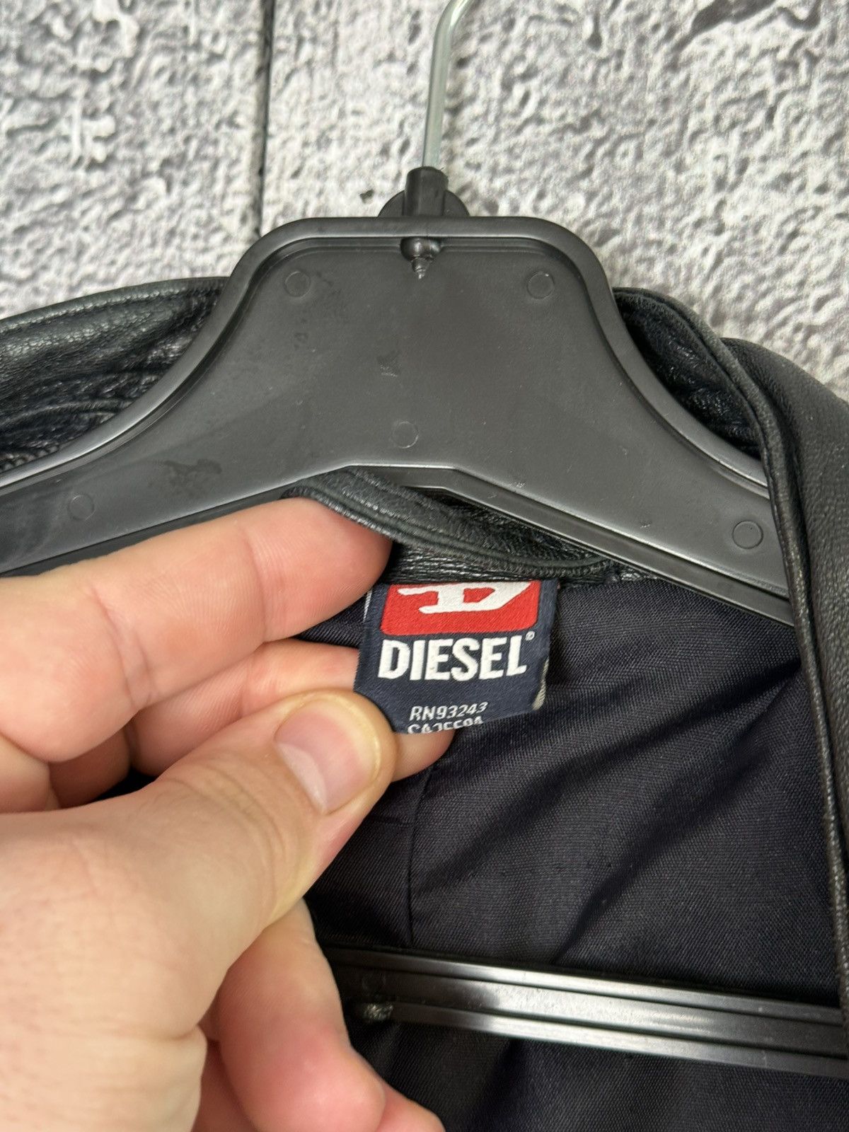 Diesel Diesel Oversized Leather Bomber Jacket Embroidered Big Logo Size US XL / EU 56 / 4 - 22 Thumbnail