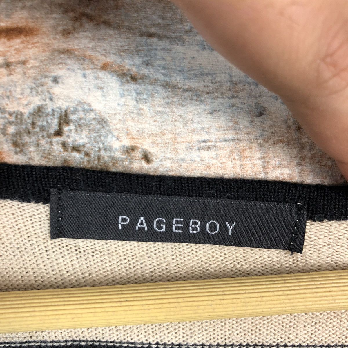 Japanese Brand Oversized Page Boy Stripe Brown Knitwear #A965 Size XL / US 12-14 / IT 48-50 - 9 Thumbnail