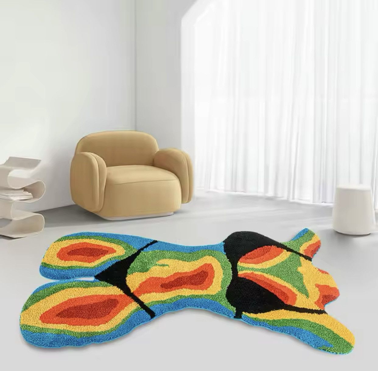 Japanese Brand Female Body Shape Rug Sexy Bikini Soft Plush Carpet Size ONE SIZE - 2 Thumbnail
