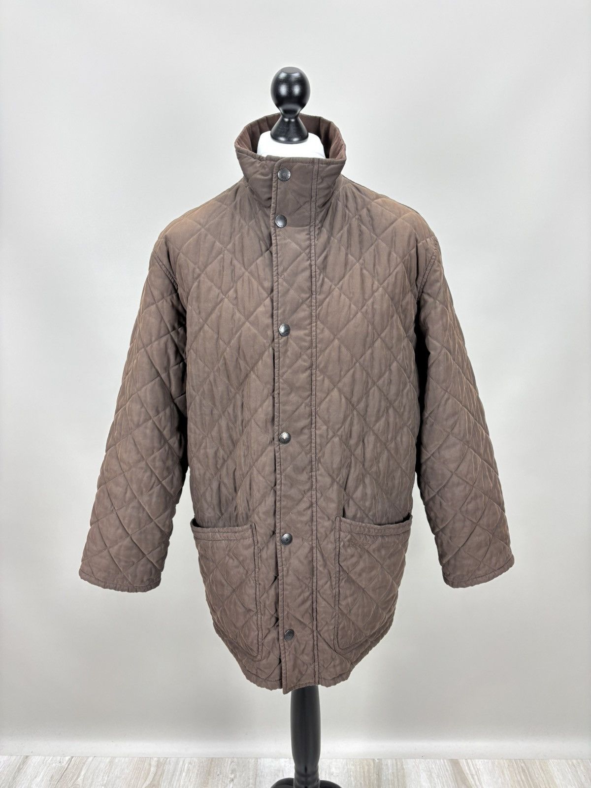 Mens quilted jacket Barbour Hampton Size XL Color Brown