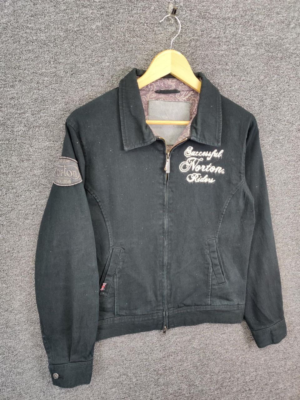Norton Vintage 90s Norton Embroidery Zipper Jacket Size US M / EU 48-50 / 2 - 3 Thumbnail