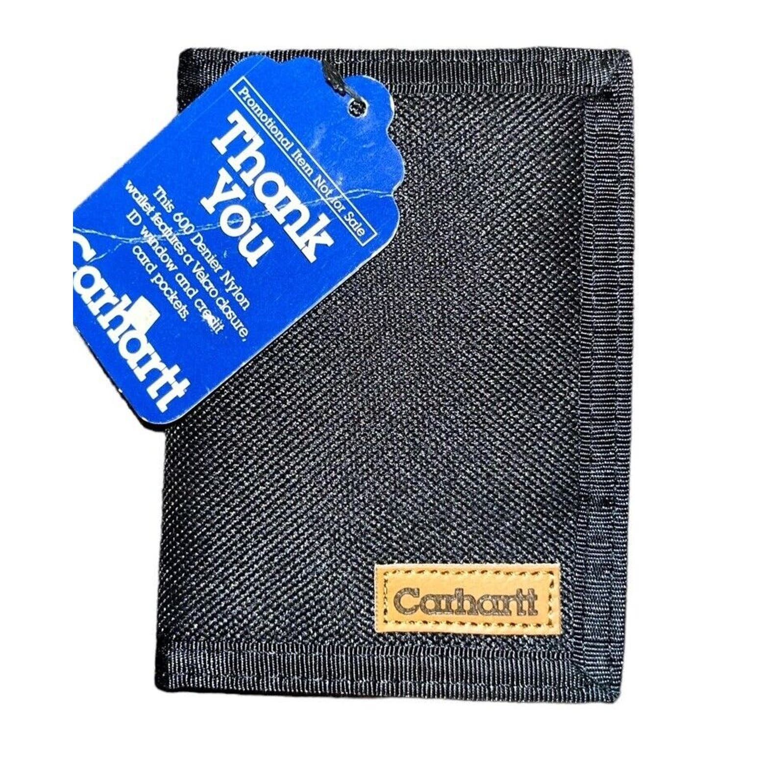 Carhartt 600 Denier Nylon trifold wallet Black promotional