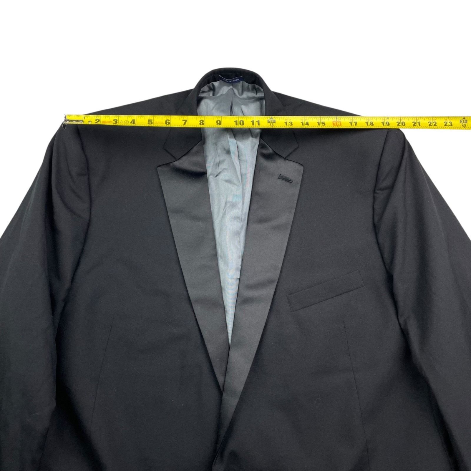 Stafford Stafford Men's Satin Lapel 1-Button Classic Fit Tuxedo Suit Size 52L - 8 Thumbnail