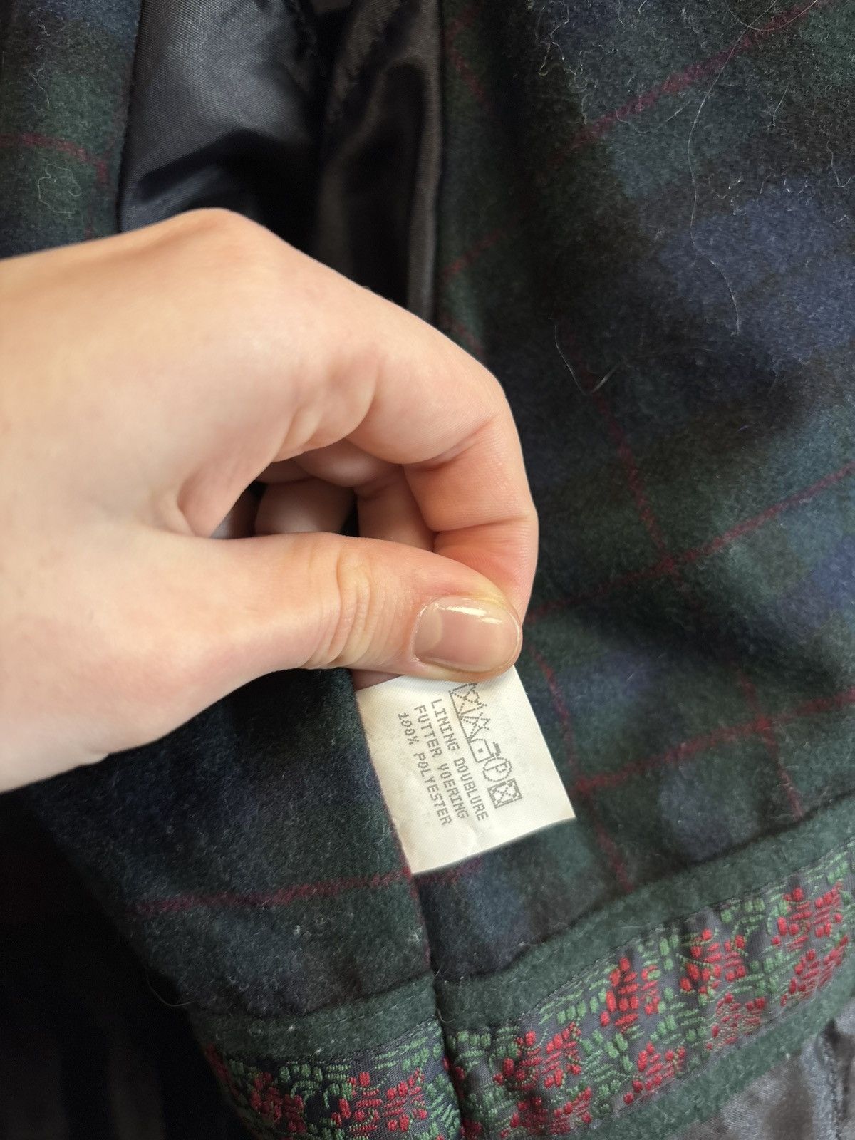 Other Vintage Distler Women’s Navy Blue Austrian Loden Wool Coat Size 3XL / US 20-22 - 15 Thumbnail