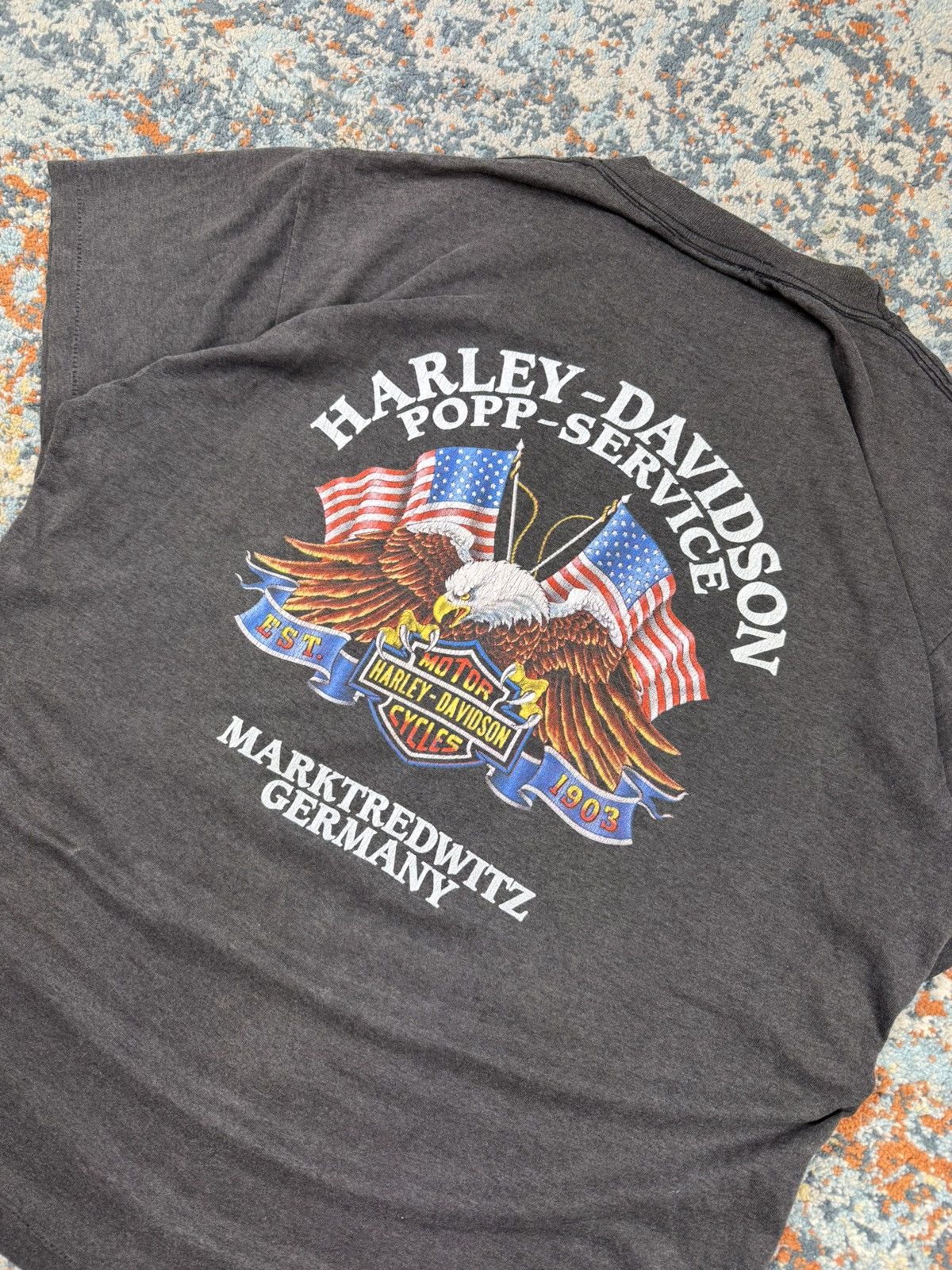 Harley Davidson × Vintage Ultra rare 1989 3D Emblem Harley Davidson love to ride tee Size US XL / EU 56 / 4 - 6 Thumbnail