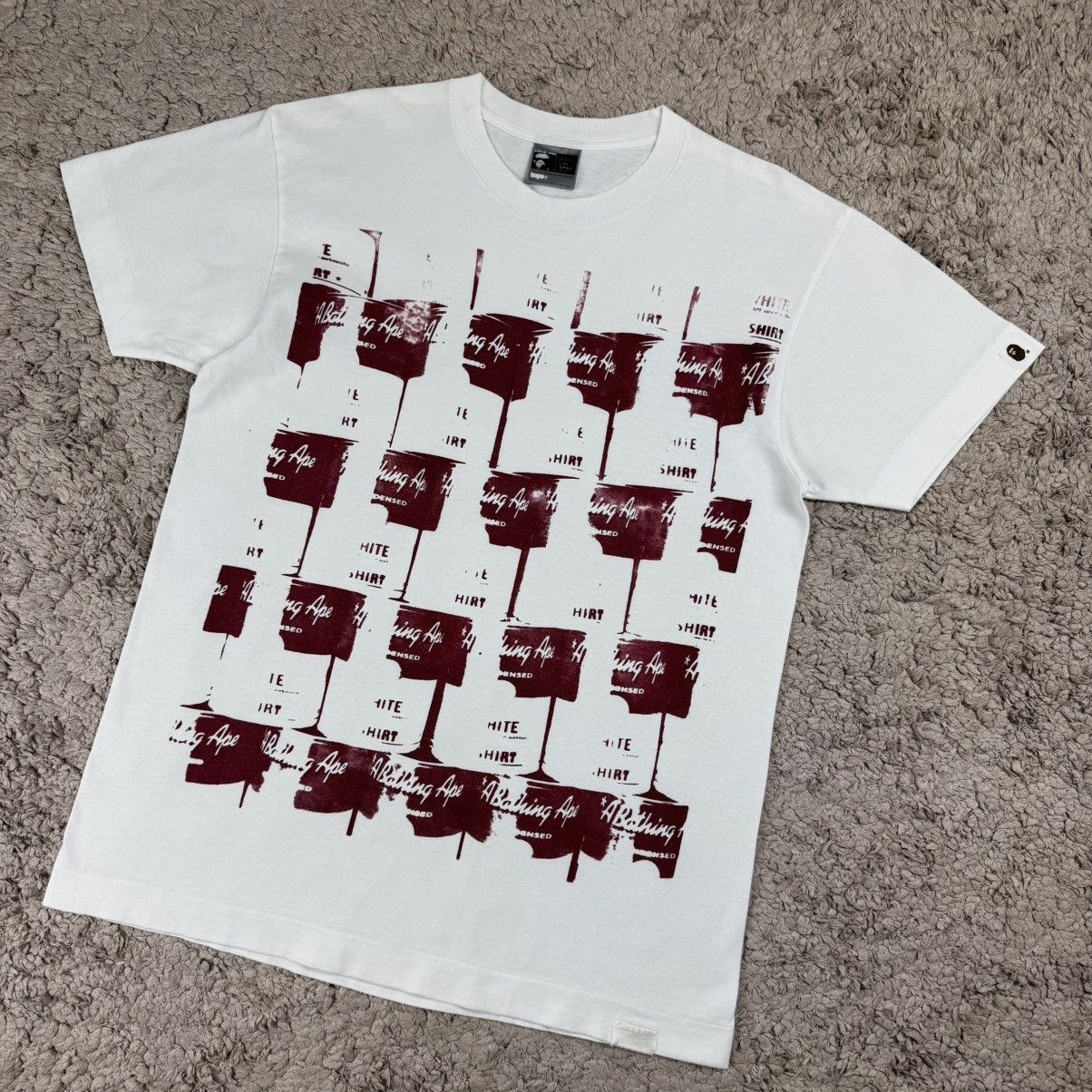Bape Vintage Bape Exclusive Handprint Condensed Soup Tee Size US L / EU 52-54 / 3 - 4 Thumbnail