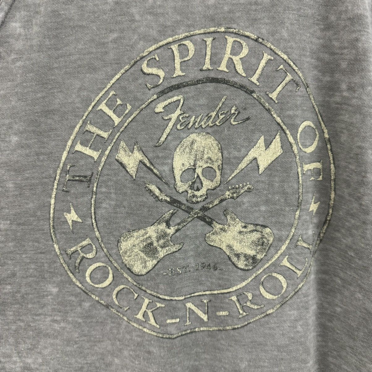 Lucky Brand LUCKY BRAND Grey Fender Skull Rock N Roll Burnout Sweatshirt Size US M / EU 48-50 / 2 - 7 Thumbnail