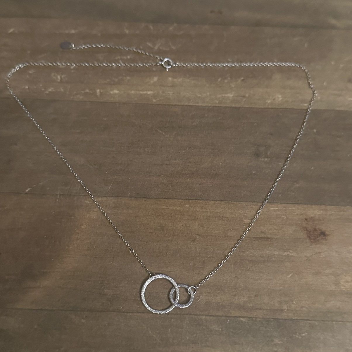 Vintage Vintage 925 silver interlocking circle infinity necklace Size ONE SIZE - 2 Thumbnail