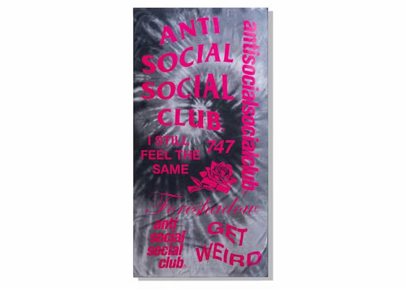 Anti Social Social Club DS ASSC Identity Crisis Black Tie Dye Towel KAWS FTP FOG CDG Size ONE SIZE - 1 Preview