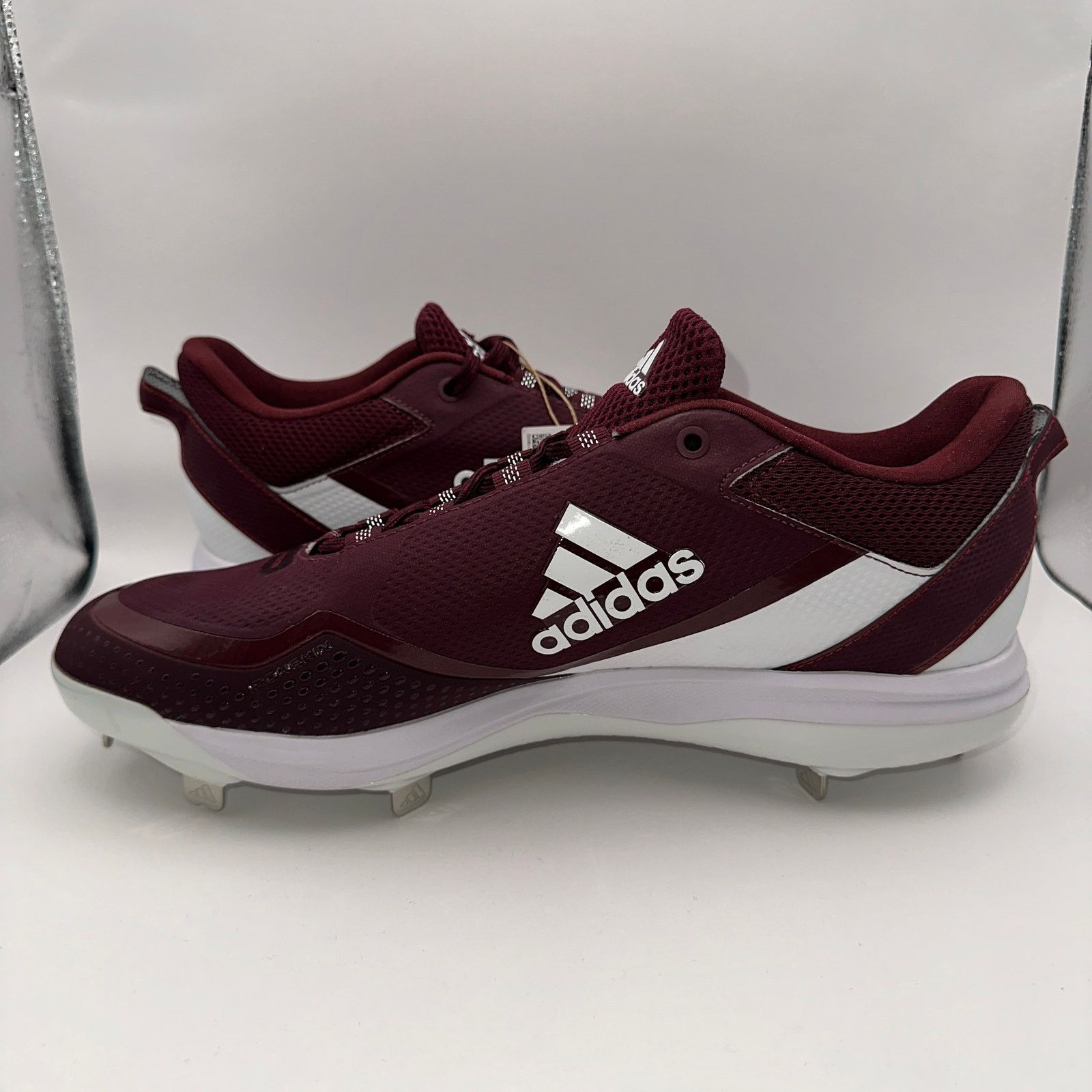 Adidas Adidas Icon 7 Mens 13.5 Maroon Baseball Metal Cleats FZ1555 Size US 13 / EU 46 - 4 Thumbnail