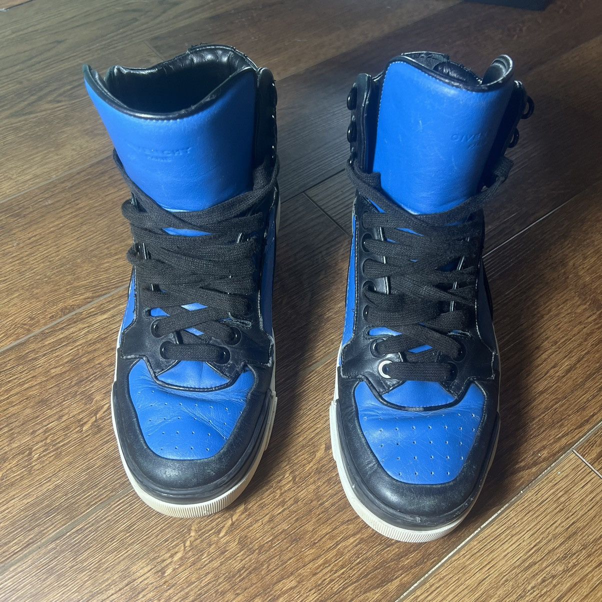 Givenchy 2014 Givenchy Blue & Black Hi-Top Sneakers Size US 10.5 / EU 43-44 - 3 Thumbnail