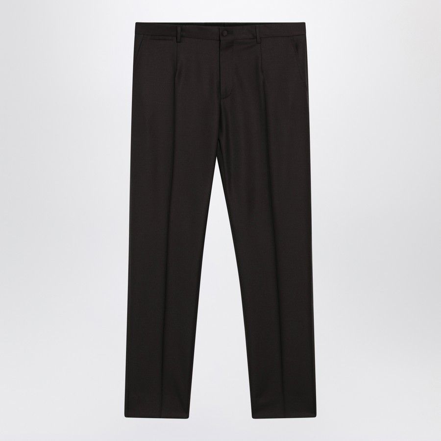 Dolce & Gabbana o1d2blof0226 Wool Trousers in Brown Size US 36 / EU 52 - 1 Thumbnail