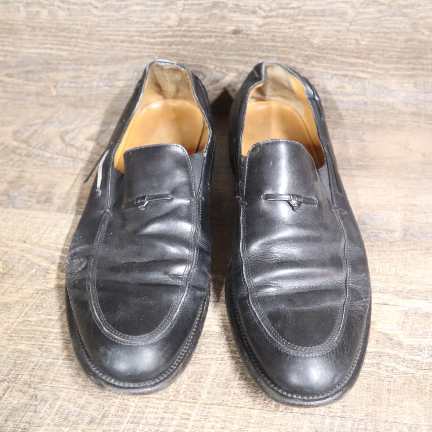 Giorgio Armani Giorgio Armani Black Label Slip-On Leather Loafers Men US 8.5 Black Dress Shoes Size US 8 / EU 41 - 3 Thumbnail