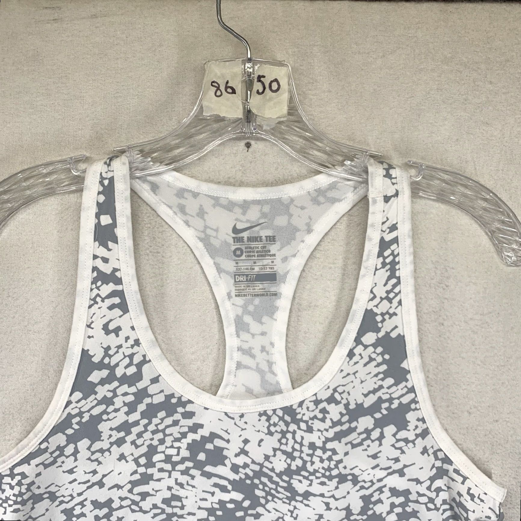 Nike Nike Dri-Fit Racerback Tank Top Women’s Medium Gray White Running Training Size M / US 6-8 / IT 42-44 - 5 Thumbnail