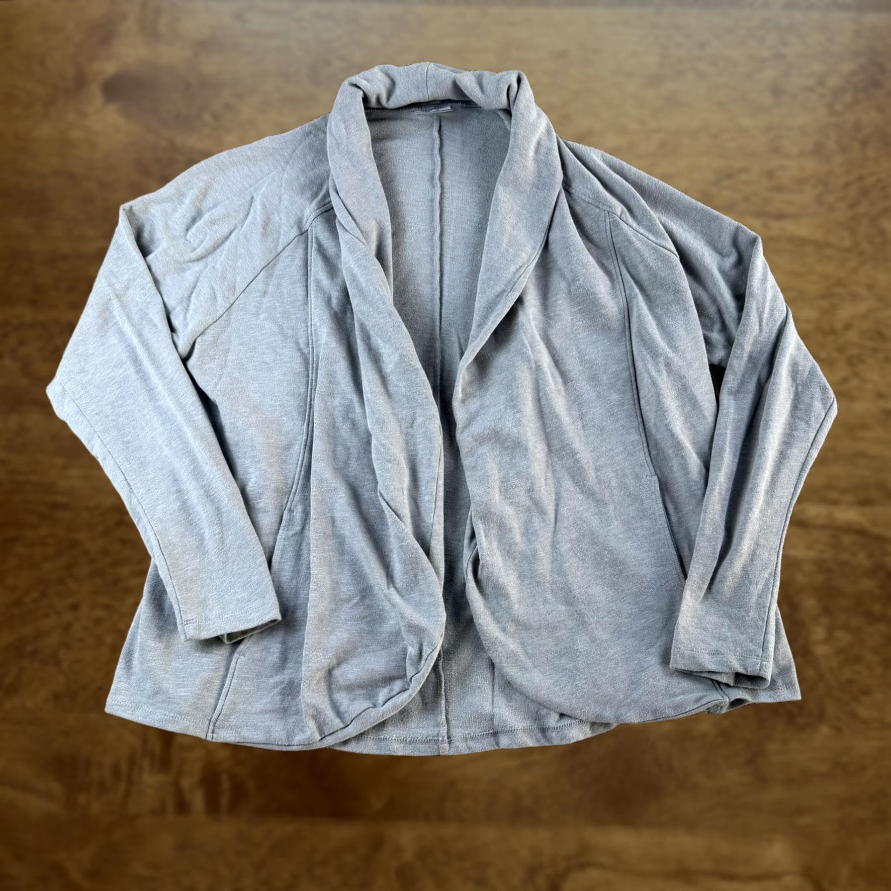 Vintage Columbia Jacket Womens Large Gray Open Front Lightweight Casual French Terry Knit Size L / US 10 / IT 46 - 1 Thumbnail