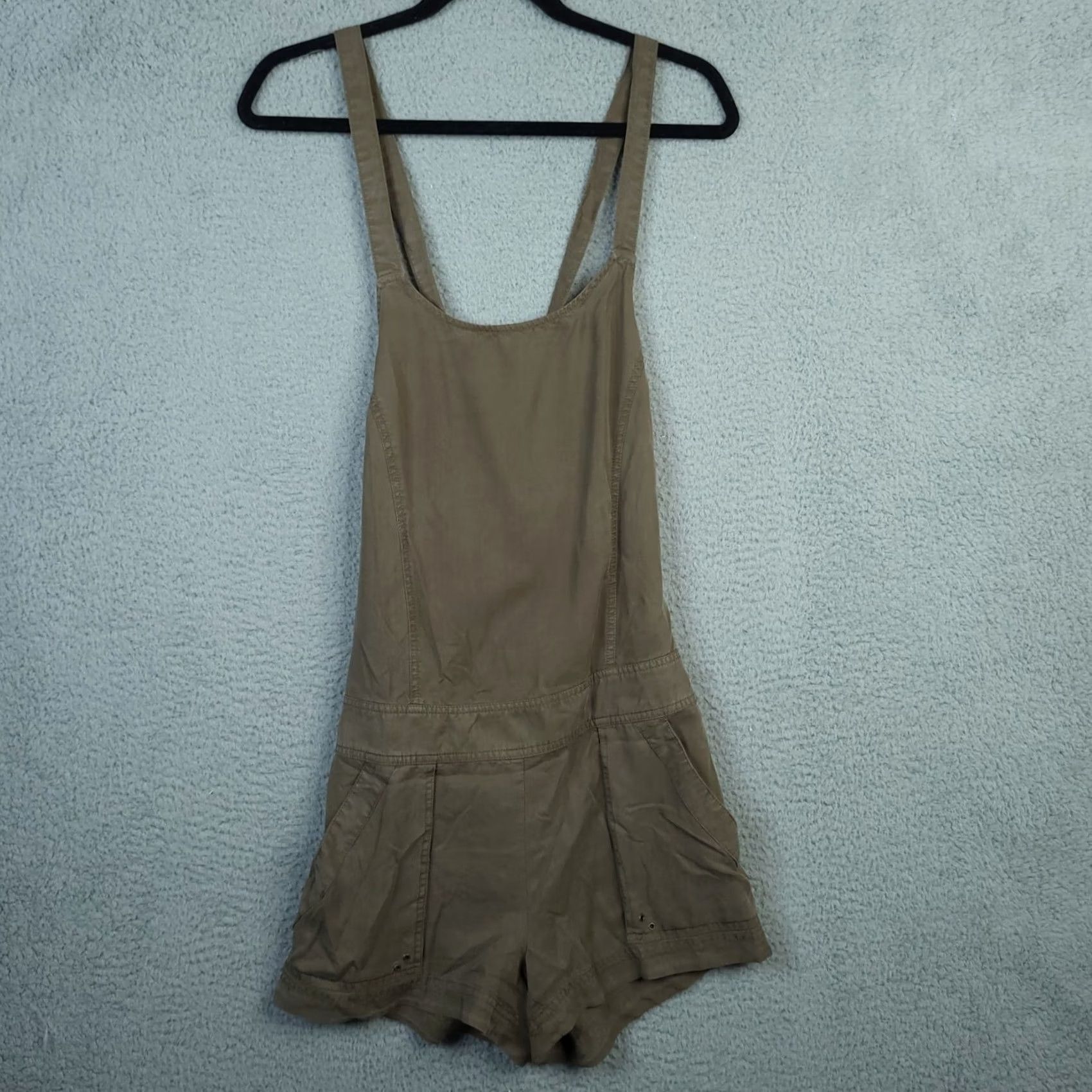 Vintage PAM & GELA Brown Women's Sleeveless Lace Up Romper Size P Size 28" / US 6 / IT 42 - 6 Thumbnail