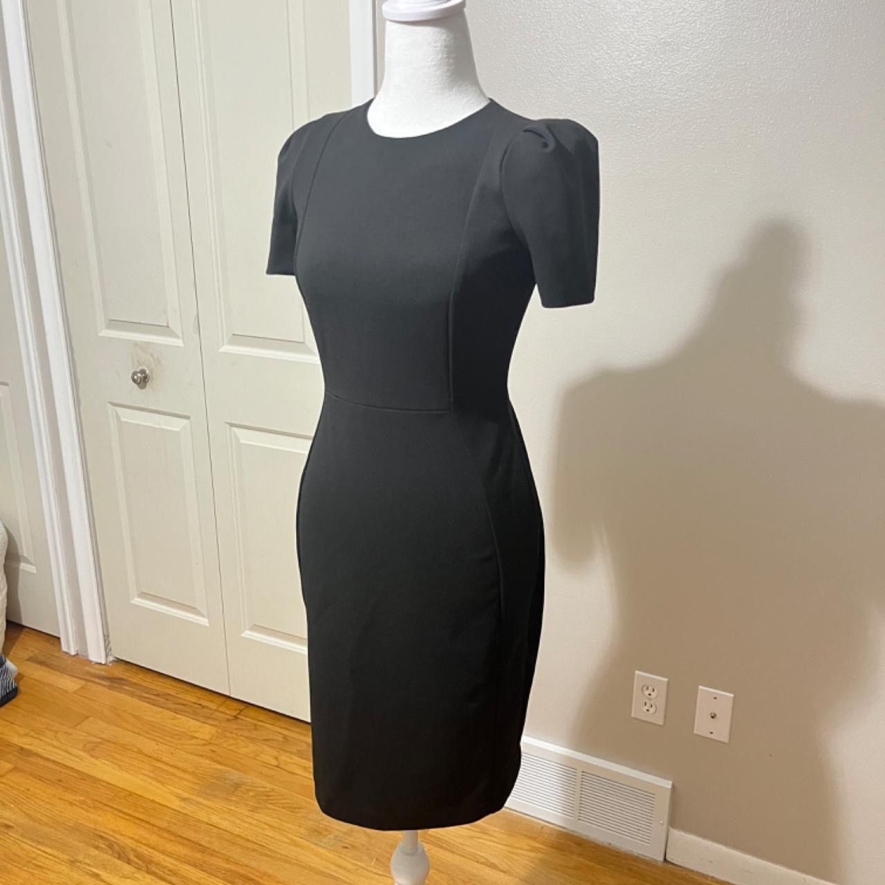 Calvin Klein Calvin Klein Black Bodycon Women’s Tulip-Sleeve Sheath Dress Size XS / US 0-2 / IT 36-38 - 1 Thumbnail