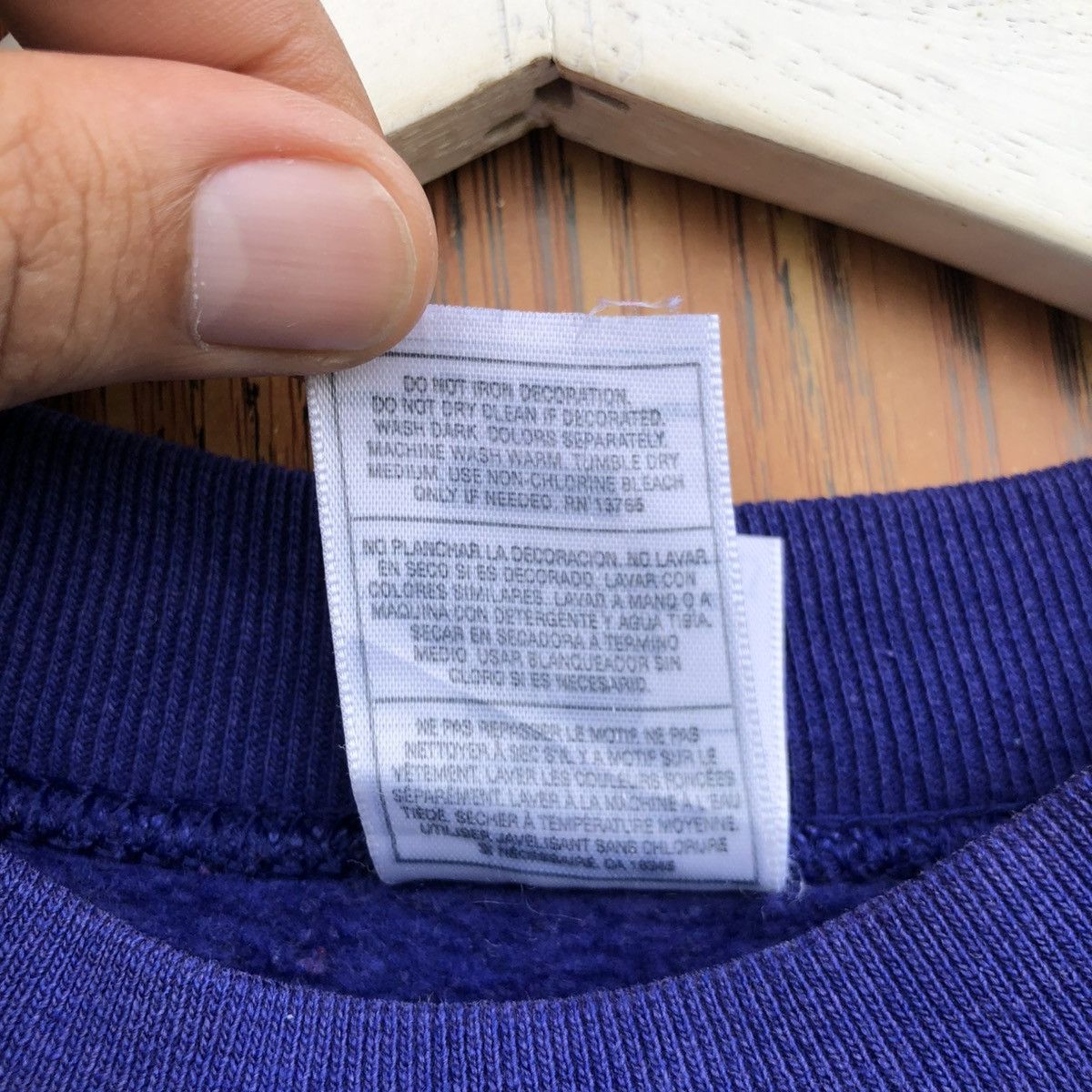 Fruit Of The Loom Vintage 90s Plain Sweatshirt Crewneck Pullover Size L / US 10 / IT 46 - 8 Thumbnail